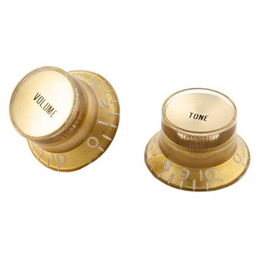 Gibson Top Hat Style Knobs Gold - Gold