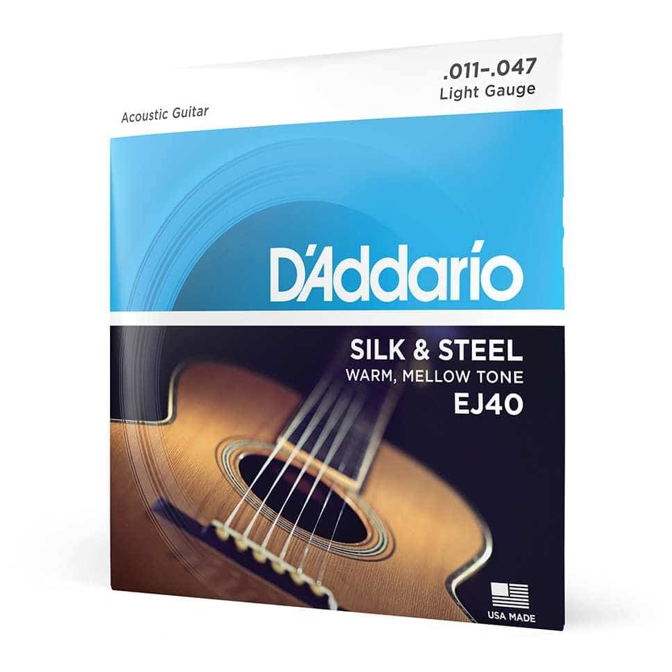 D’Addario EJ40 - Acoustic Folk Guitar Silk & Steel | 011-047