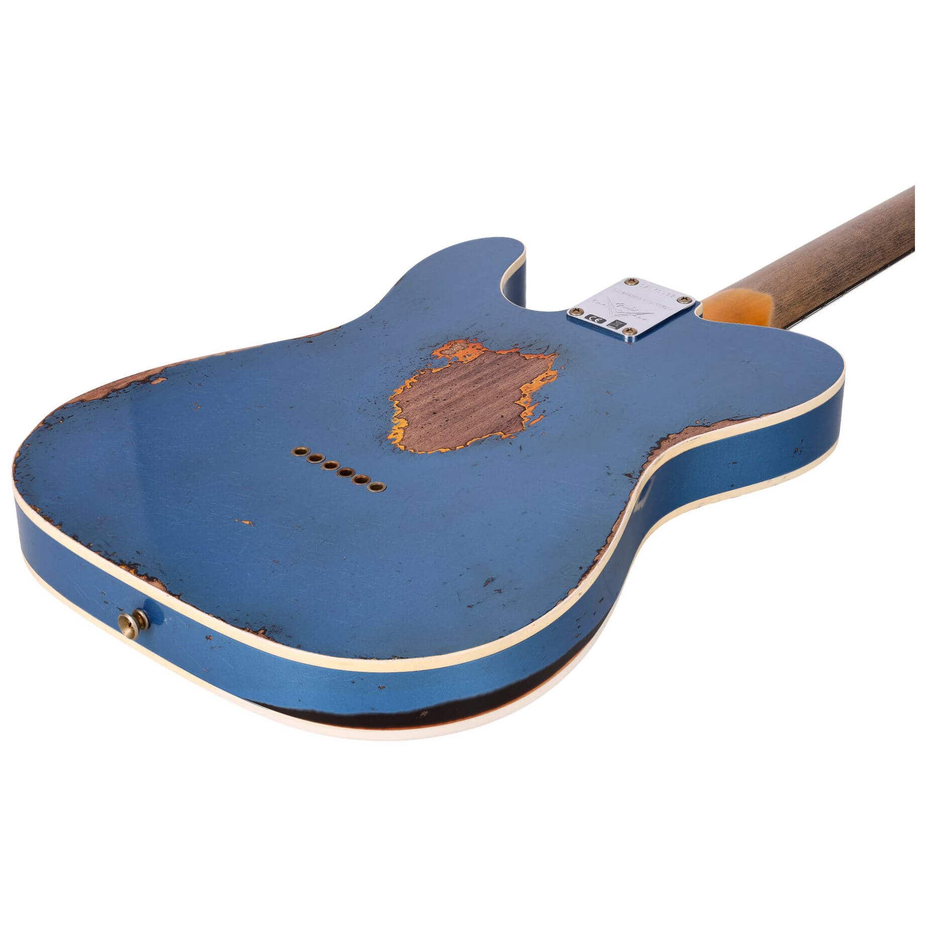 Fender LTD Custom Shop 60 Telecaster Heavy Relic Aged Lake Placid Blue over Chocolate 3-CS 13