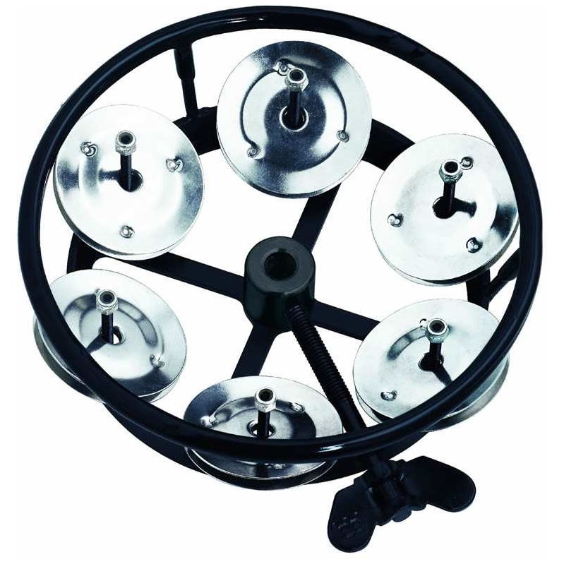 Meinl Percussion THH1BK - 5 Zoll Professional Series Hihat Tambourine, Stainless Steel Jingles