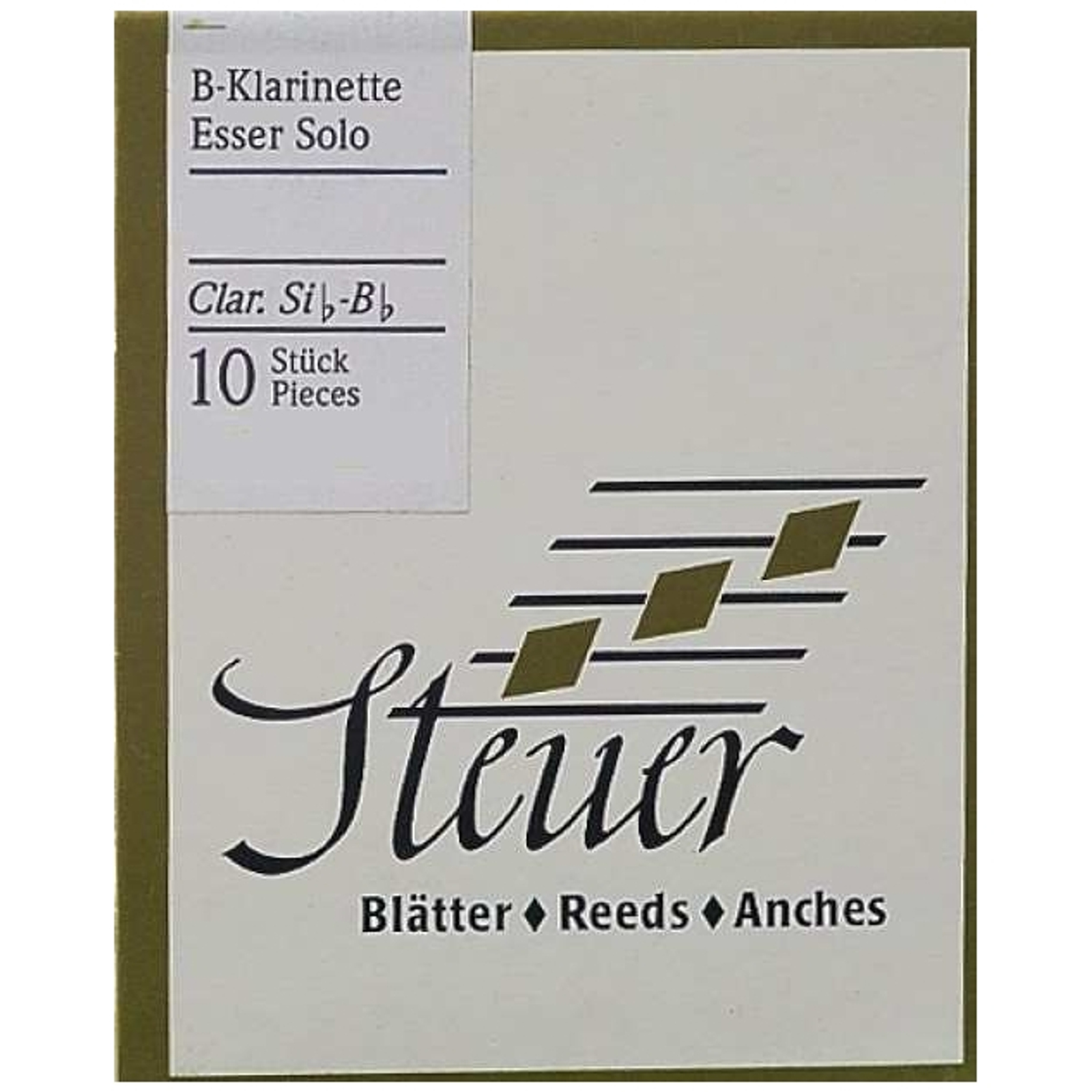 Steuer Esser Solo White Line 3,5 B-Klarinette Böhm 10er Pack - Blätter