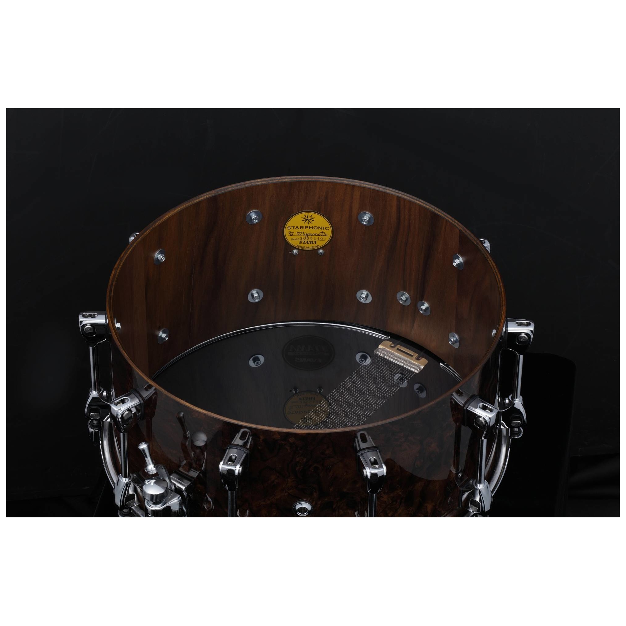 Tama - Tama PWB147-GWB 14 x 7 SD - Starphonic Walnut - Gloss Black Walnut Burl - 5