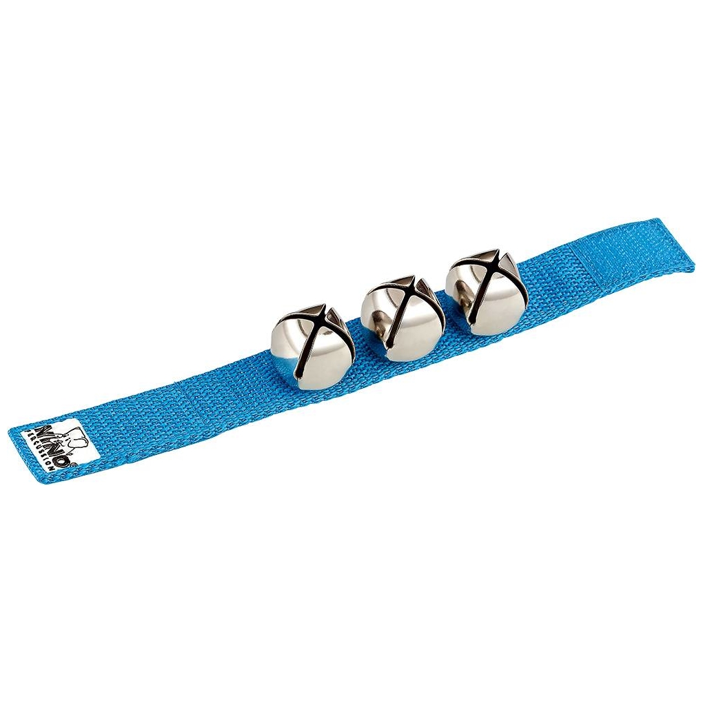 Nino Percussion - Nino Percussion Wrist Bell, 9 Strap, Blue