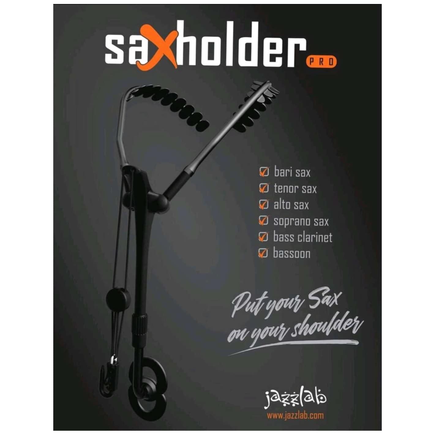 Jazzlab Saxholder SXH-PRO Schultertragesystem für Saxophon