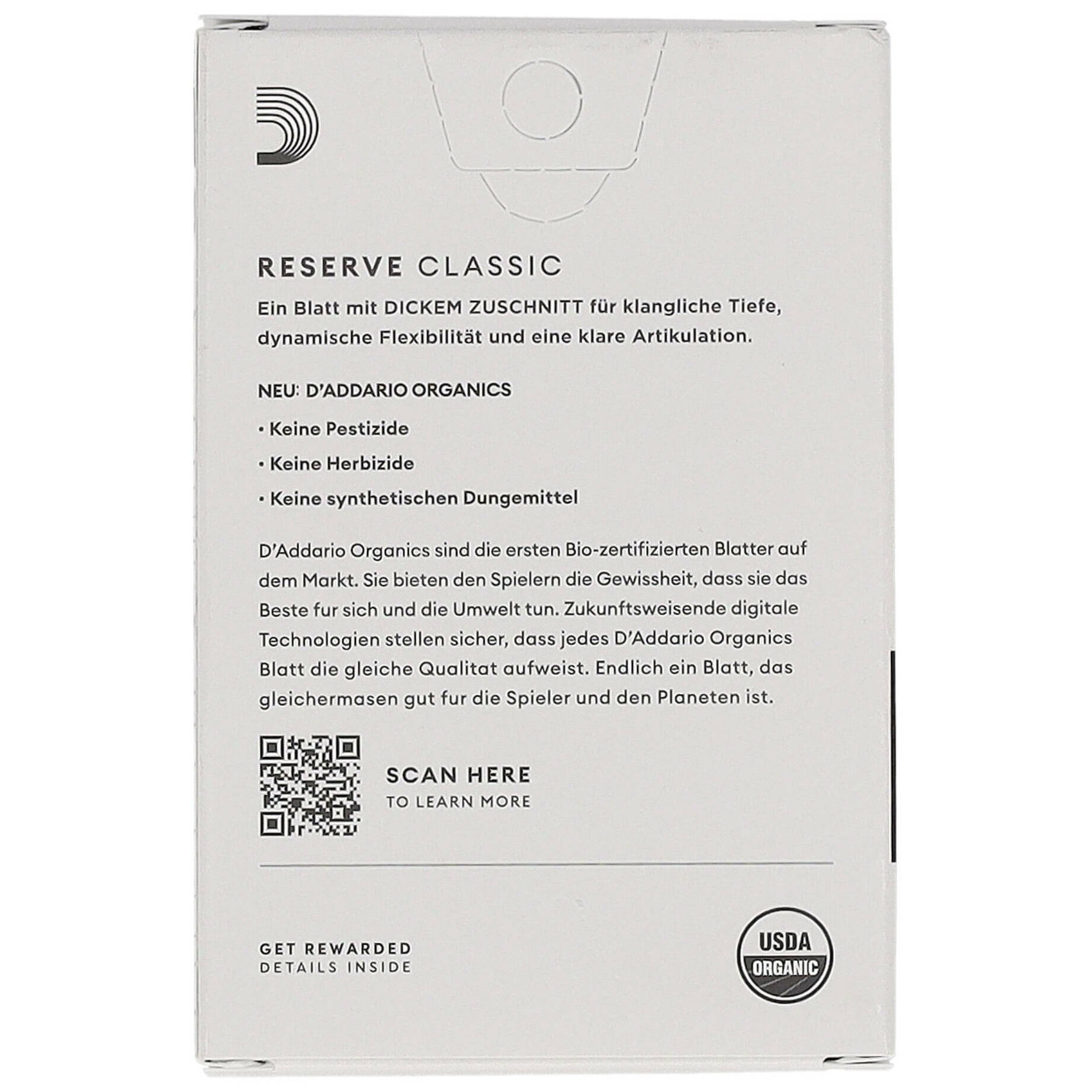 D’Addario Woodwinds Organic Reserve Classic German - Deutsche Klarinette 1,5 - 10er Pack 1
