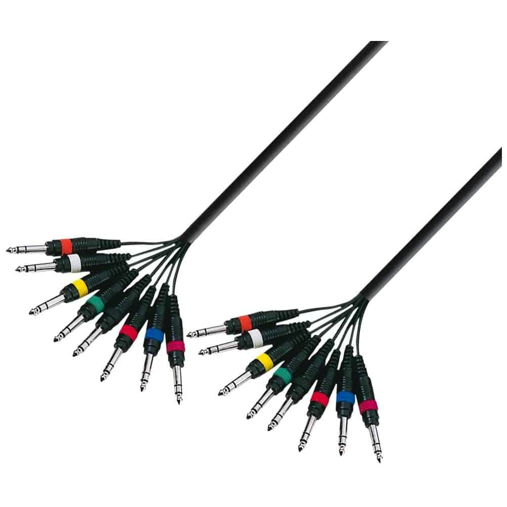 Adam Hall - Adam Hall 3 Star Serie Multicore Kabel 8 x 6,3 mm Stereoklinke auf 8 x 6,3 mm Stereoklinke 5 Meter
