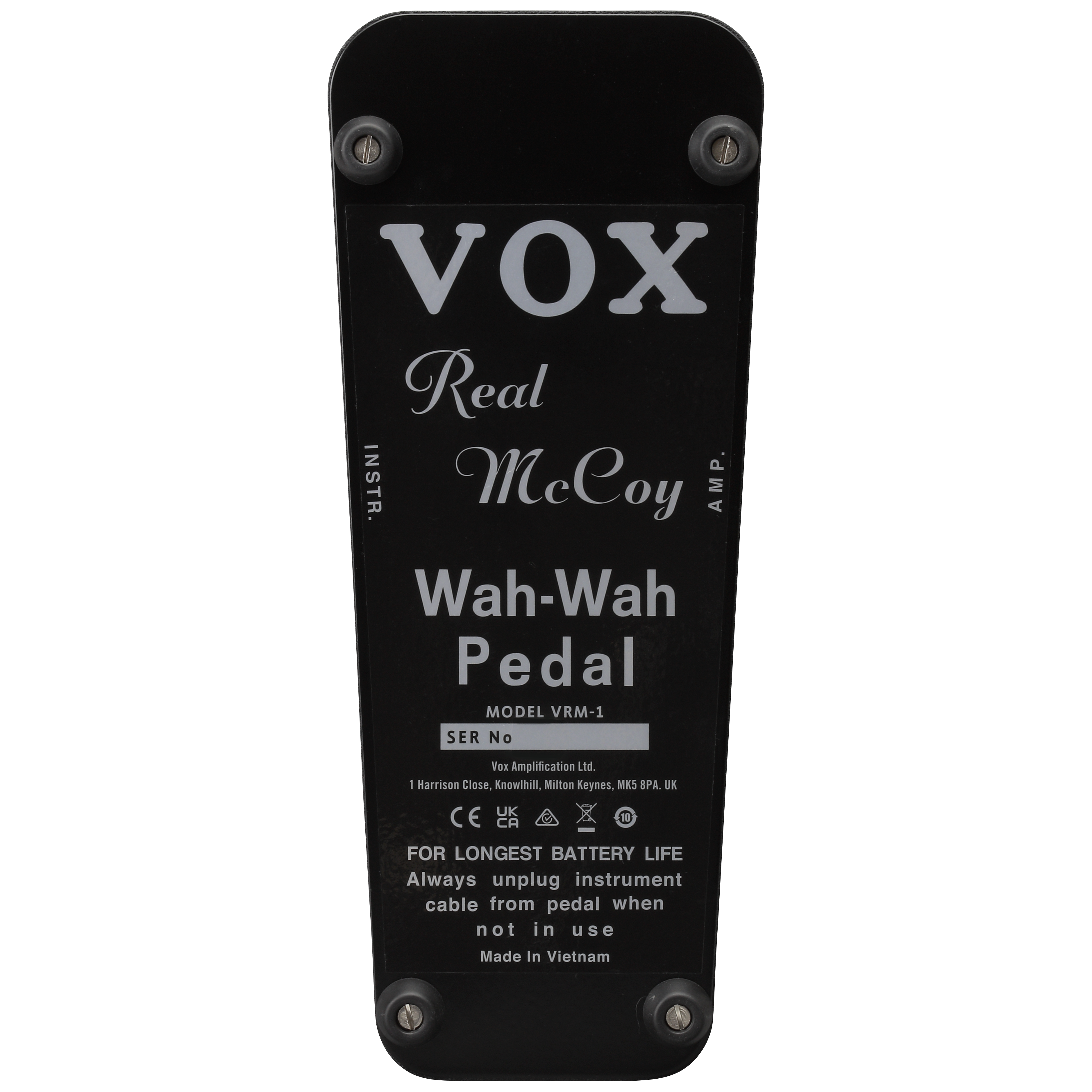 Vox VXVRM1 Real McCoy Wah Pedal 1
