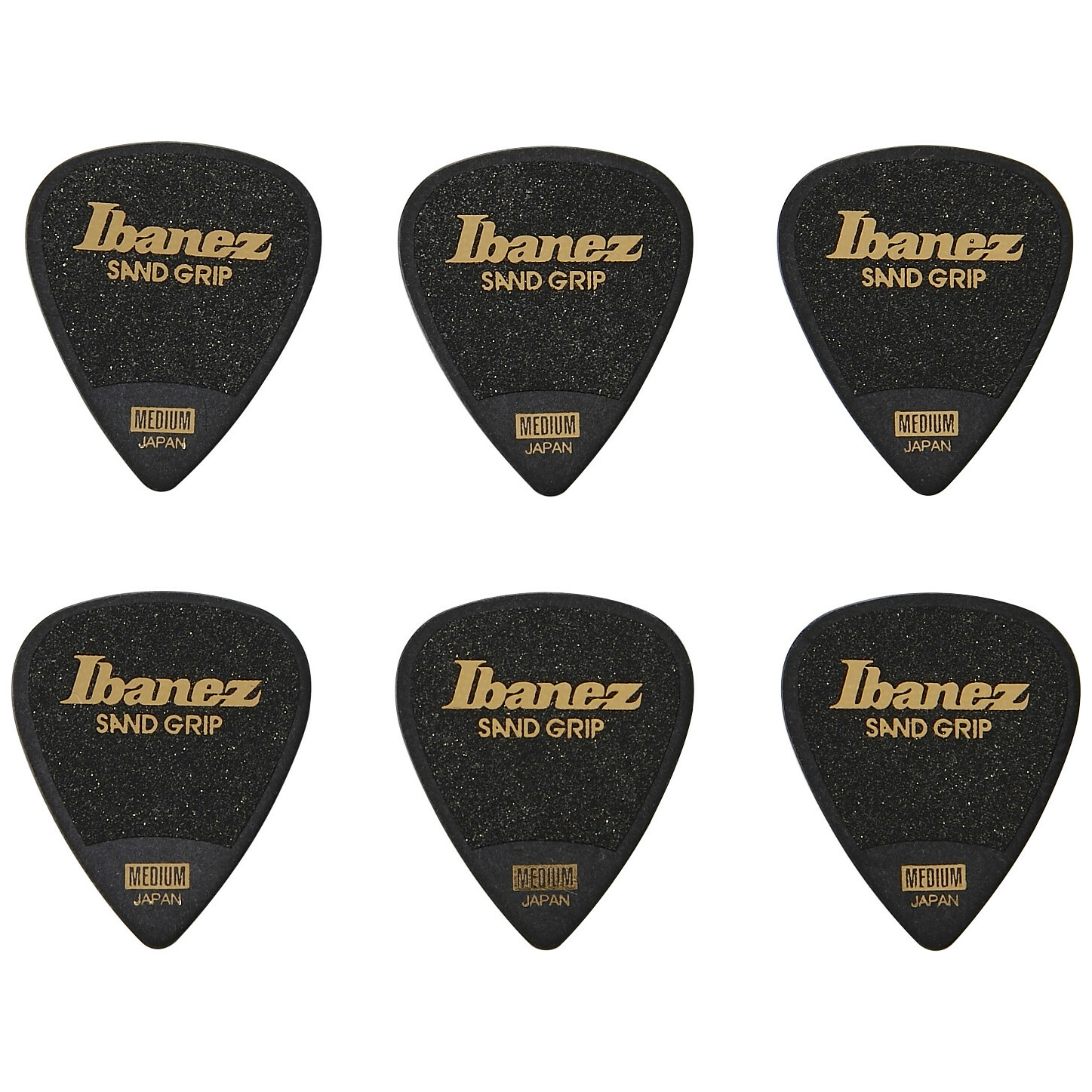Ibanez PPA14MSG-BK Plektren 0,8mm Grip Wizard 6 Stück Black
