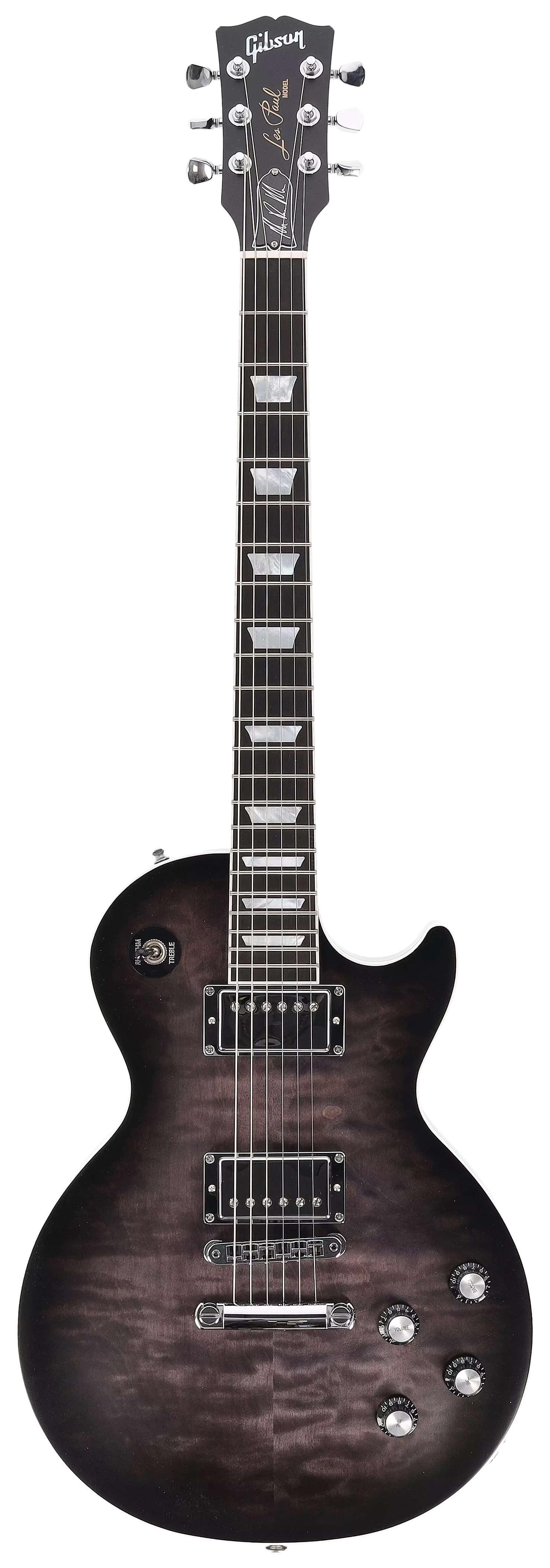 Gibson Mark Morton Les Paul Modern Quilt Translucent Ebony Burst Satin
