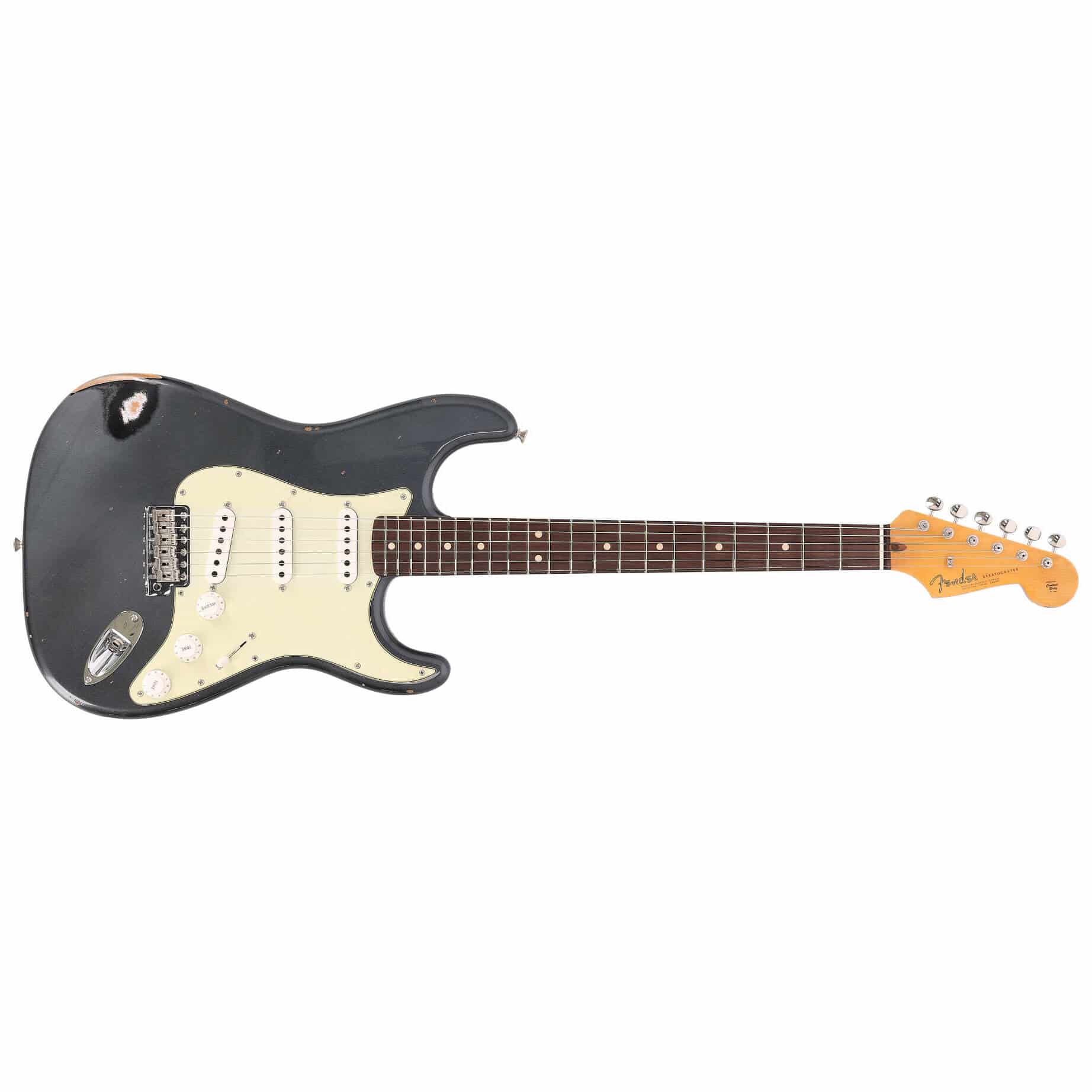 Fender Custom Shop 1963 Stratocaster Relic Aged Black Metallic 1