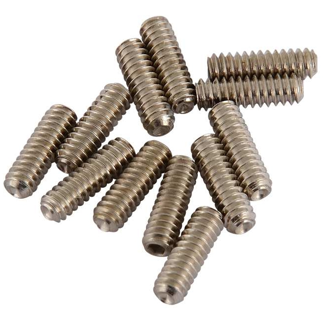 Fender - Fender Bridge Height Screws Std Bass Nickel 12 Stück