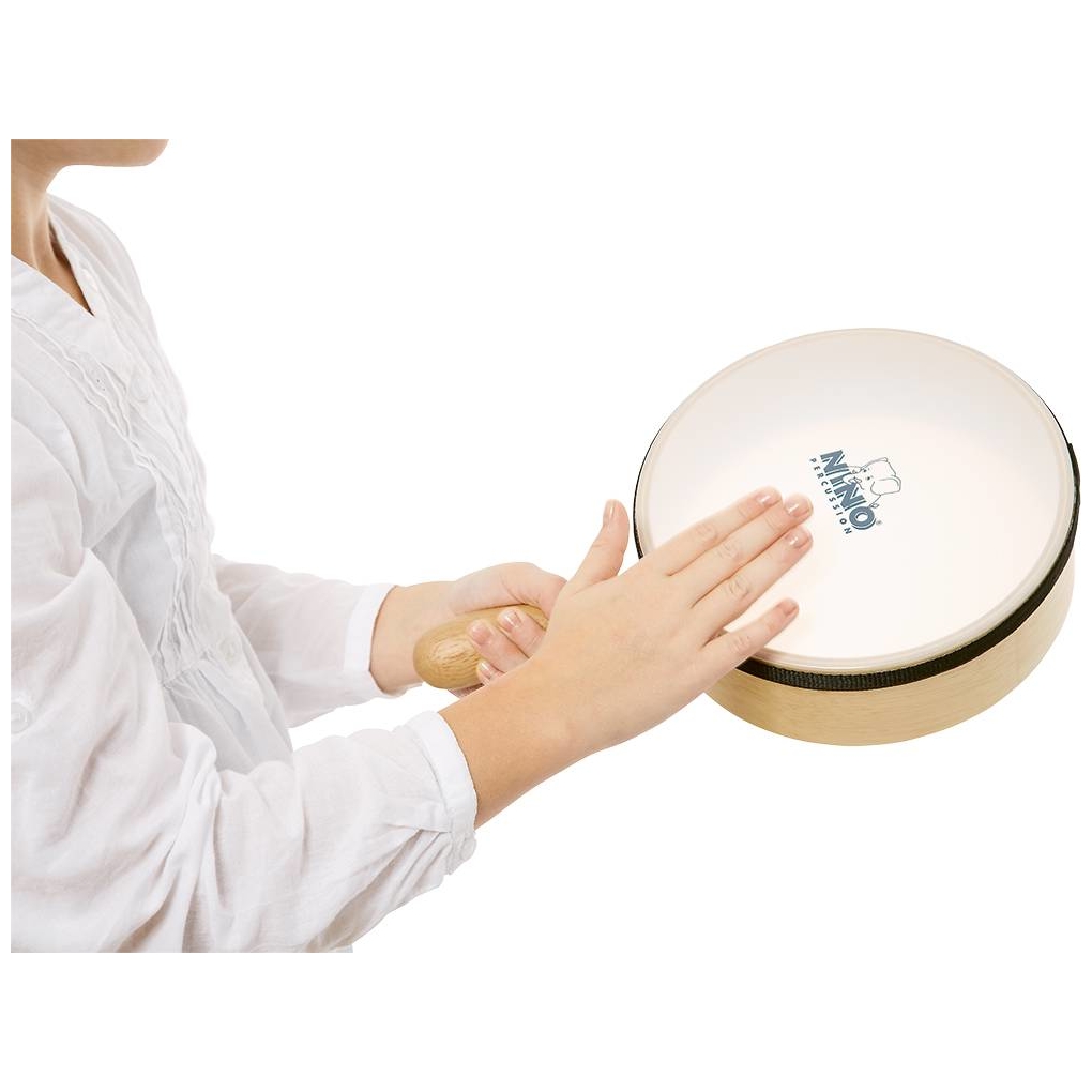 Nino Percussion 8" Hand Drum With Handle, Natural