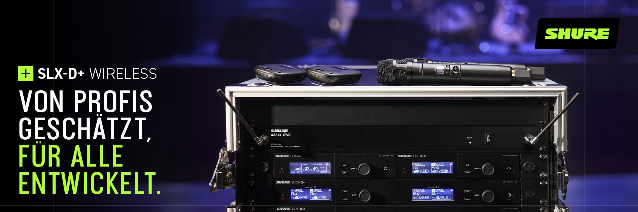 Banner für Shure SLX-D+ Wireless