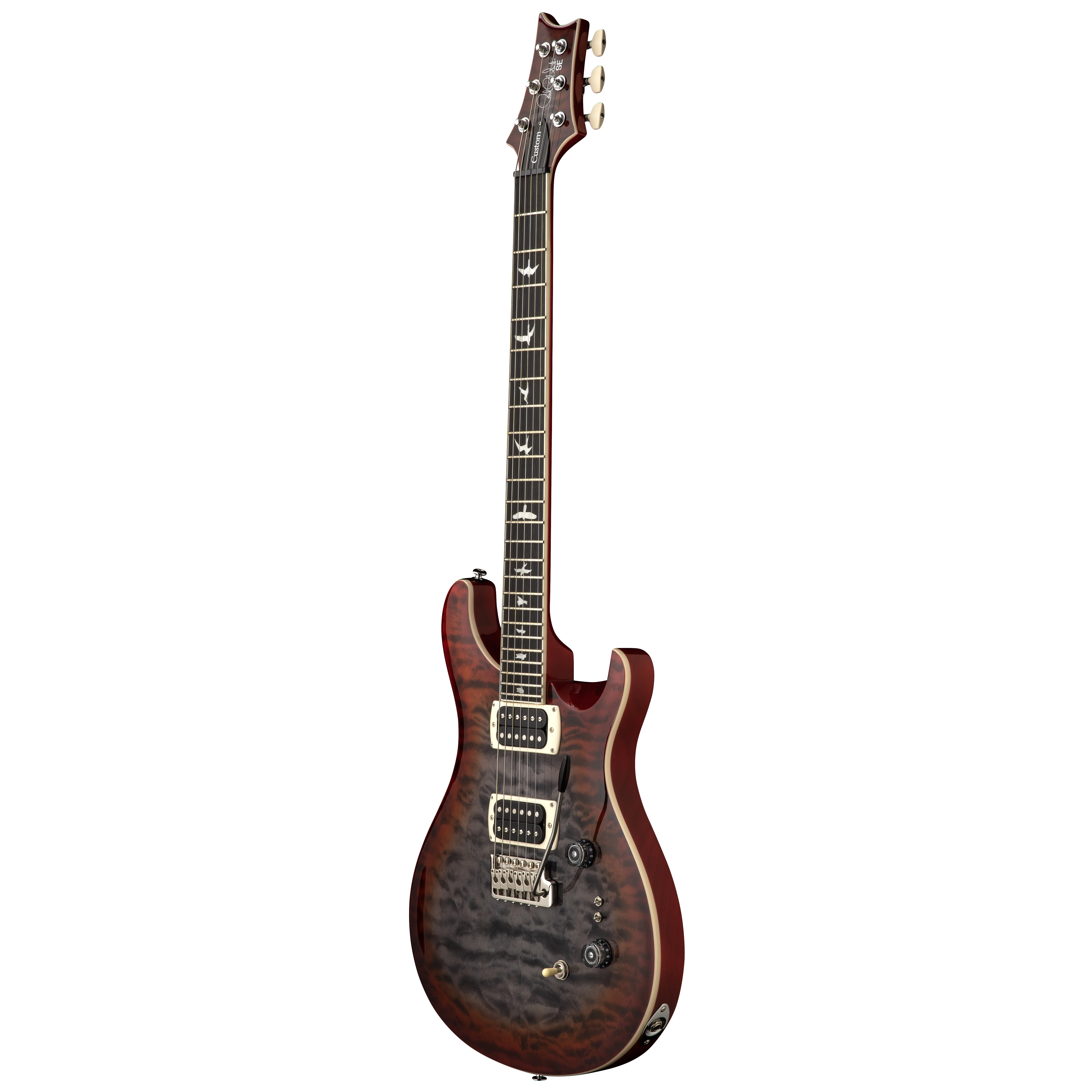 PRS SE Custom 24 Quilt package Charcoal Cherry Burst 2