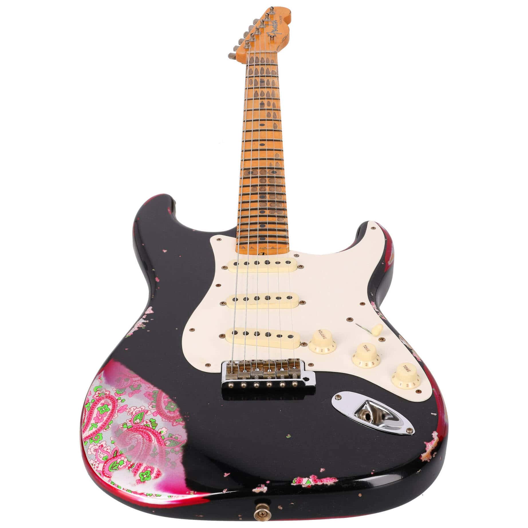 Fender LTD Custom Shop Mischief Maker Heavy Relic Aged Black over Pink Paisley 3