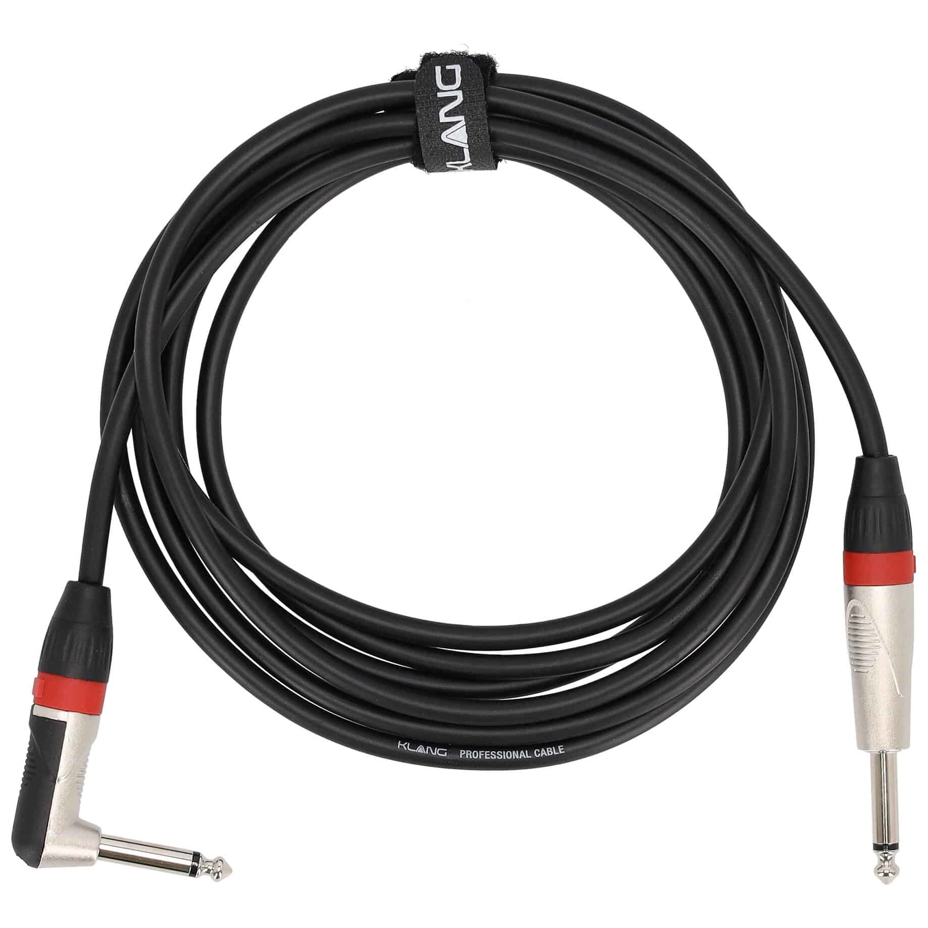 Klang - Klang Instrumentenkabel PRO 6,3mm Klinke, mono - 6,3mm Klinke gewinkelt, mono, 3,0 Meter