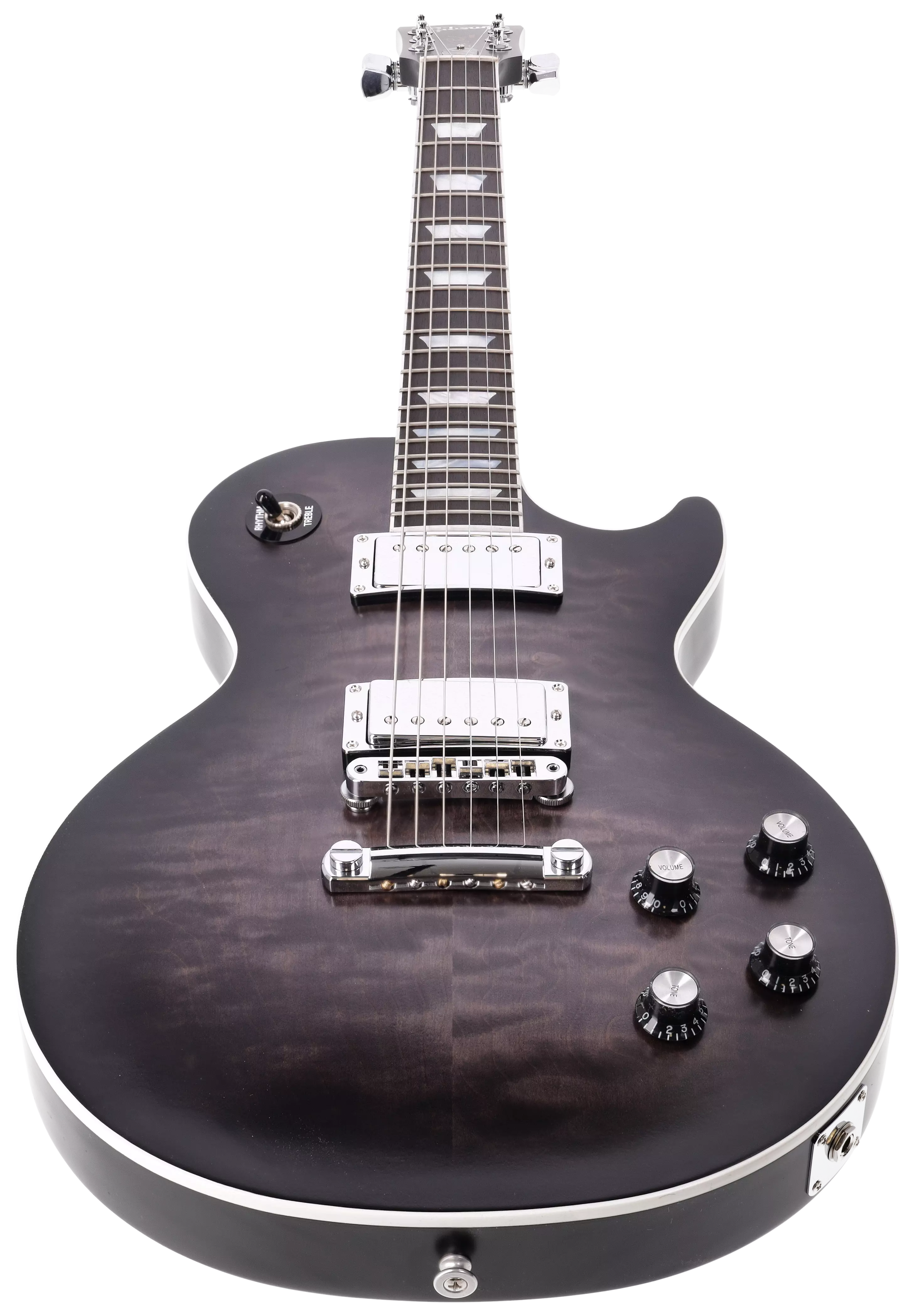 Gibson Mark Morton Les Paul Modern Quilt Translucent Ebony Burst Satin 3