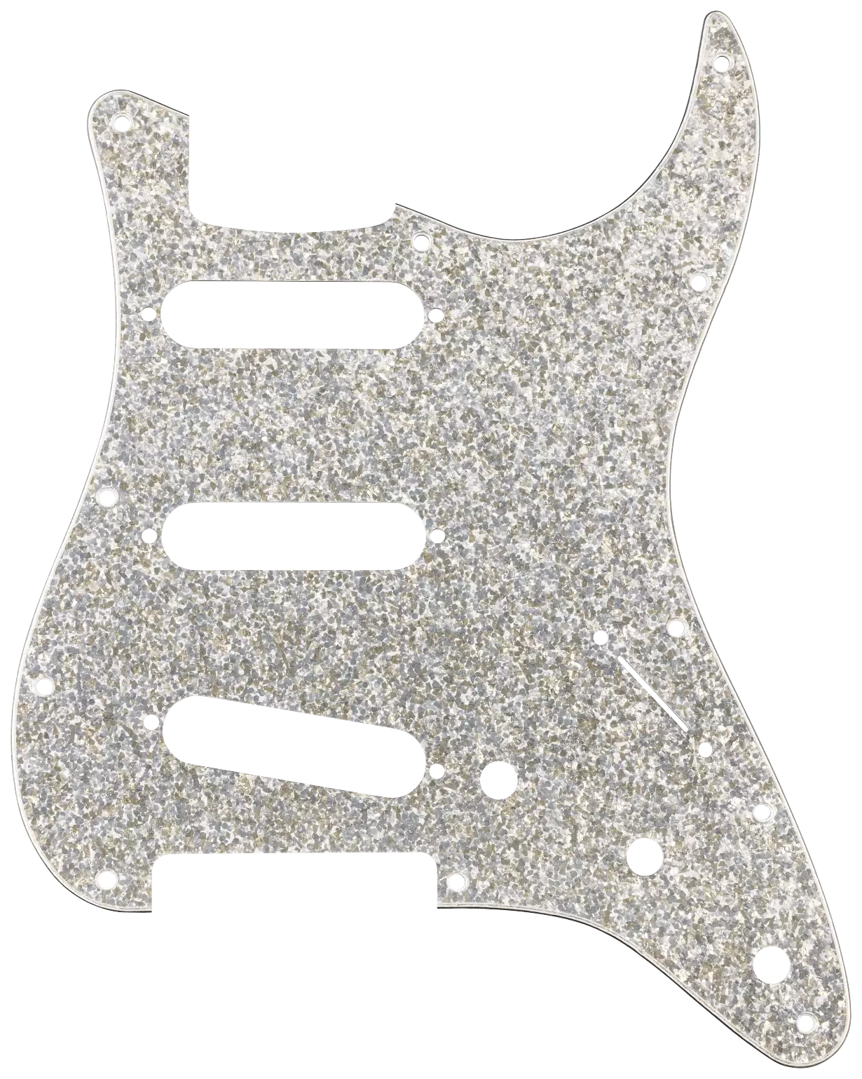 Fender Hybrid Glass/Glitter Stratocaster S/S/S Pickguard Silver Sparkle
