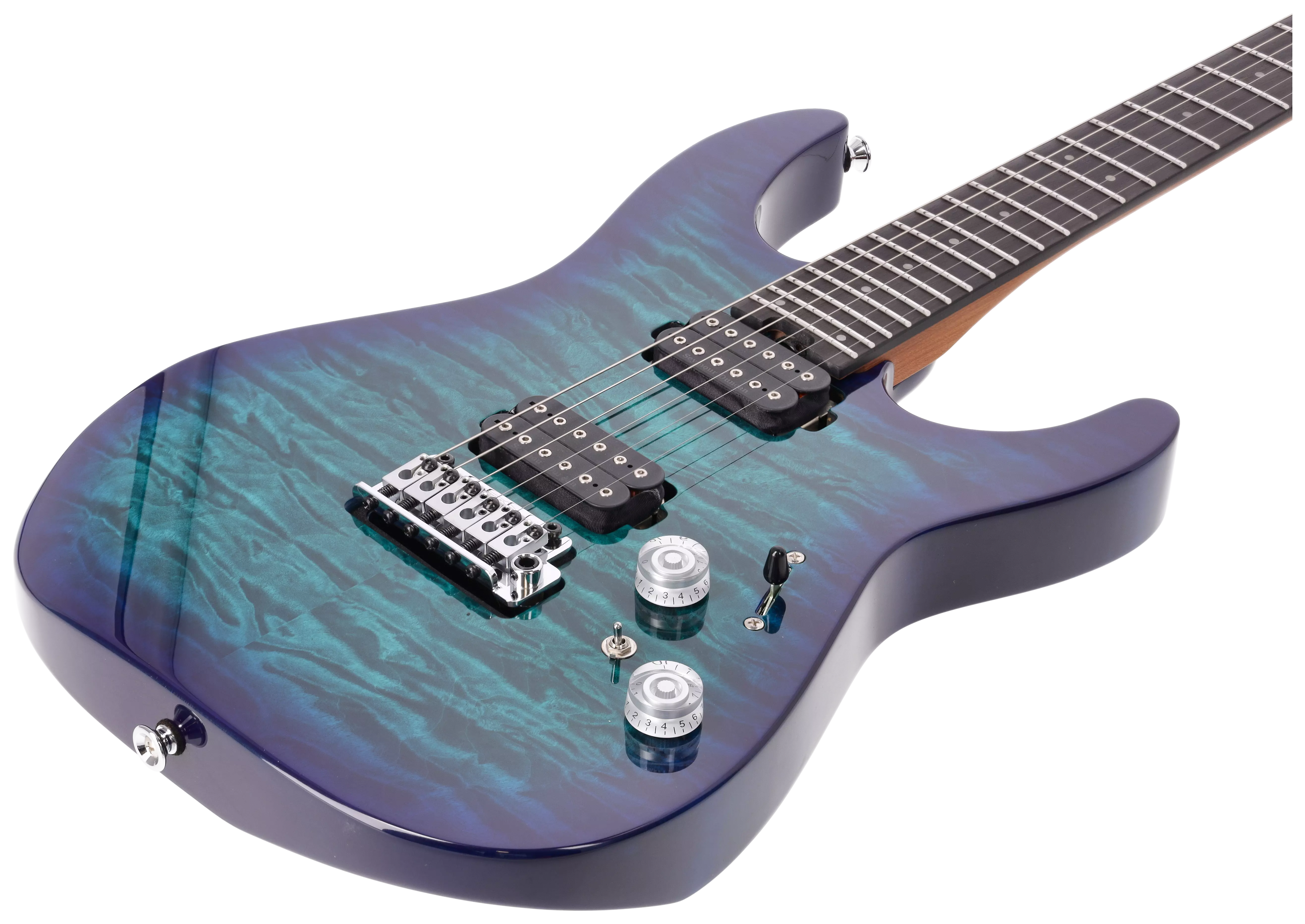 Charvel Pro Mod Plus DK24 HH 2PT EB QM Chlorine Burst 4