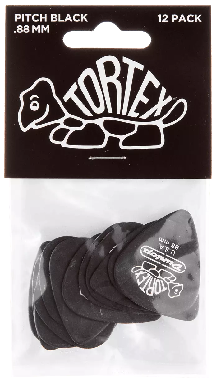 Dunlop Tortex Pitch Black 0.88 Player's Pack 12 Stück 1