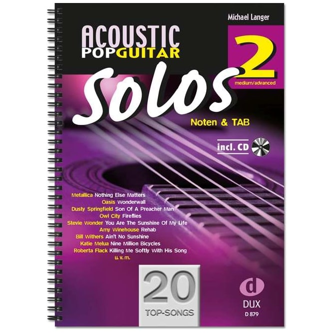 Edition DUX Michael Langer - Acoustic Pop Guitar Solos 2