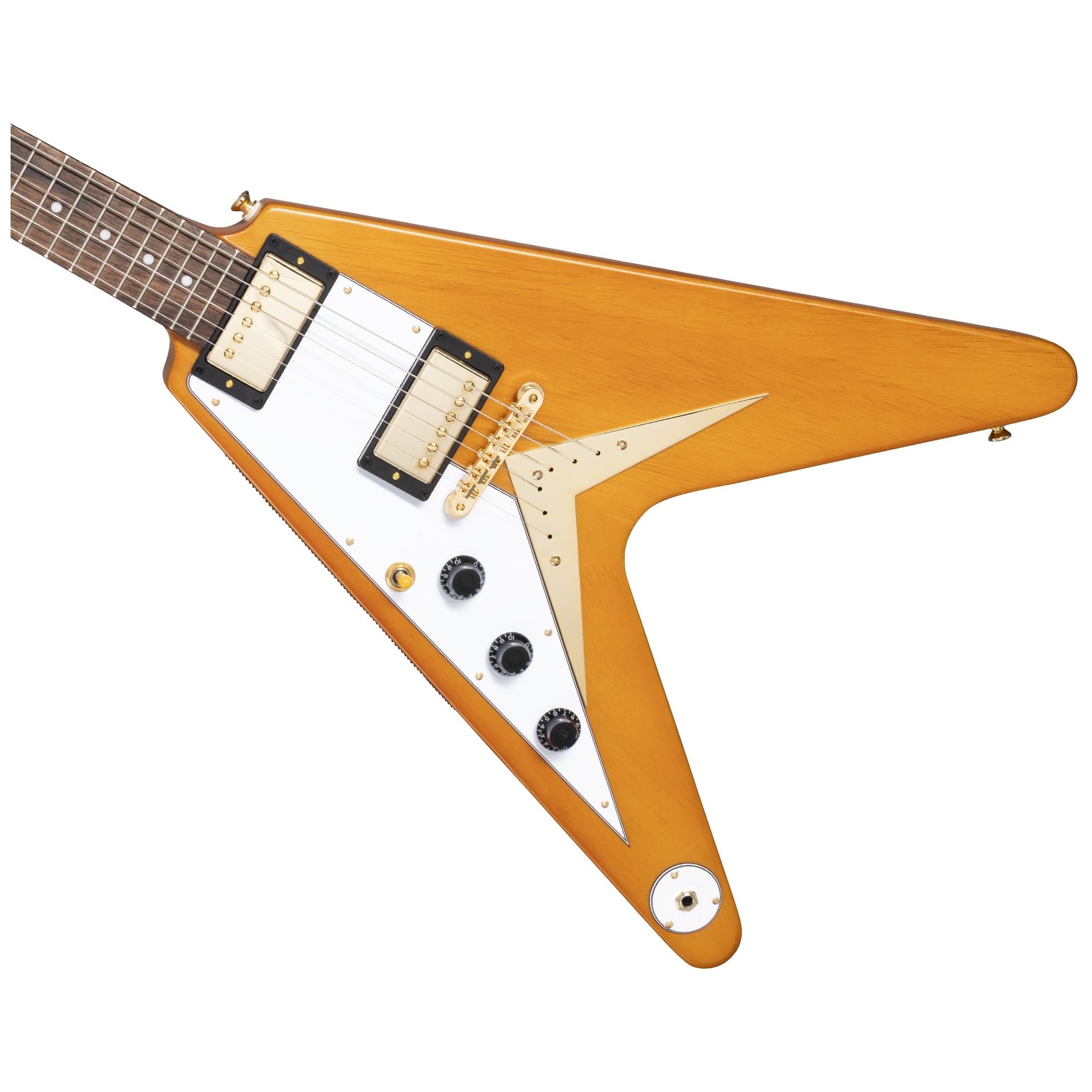 Epiphone 1958 Korina Flying V White Pickguard LH ANA 3