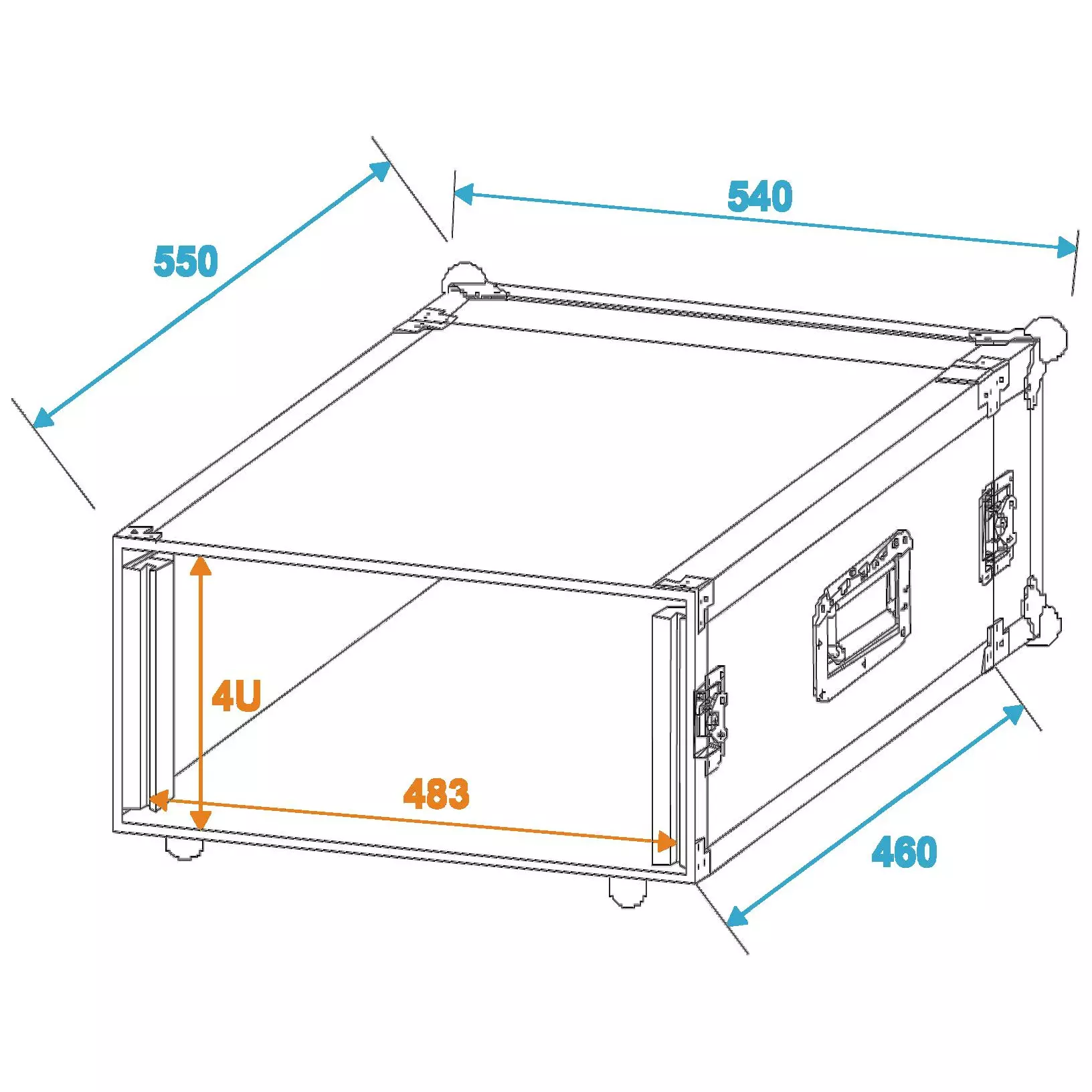 Roadinger Verstärkerrack PR-2, 4 HE, 47 cm tief 1