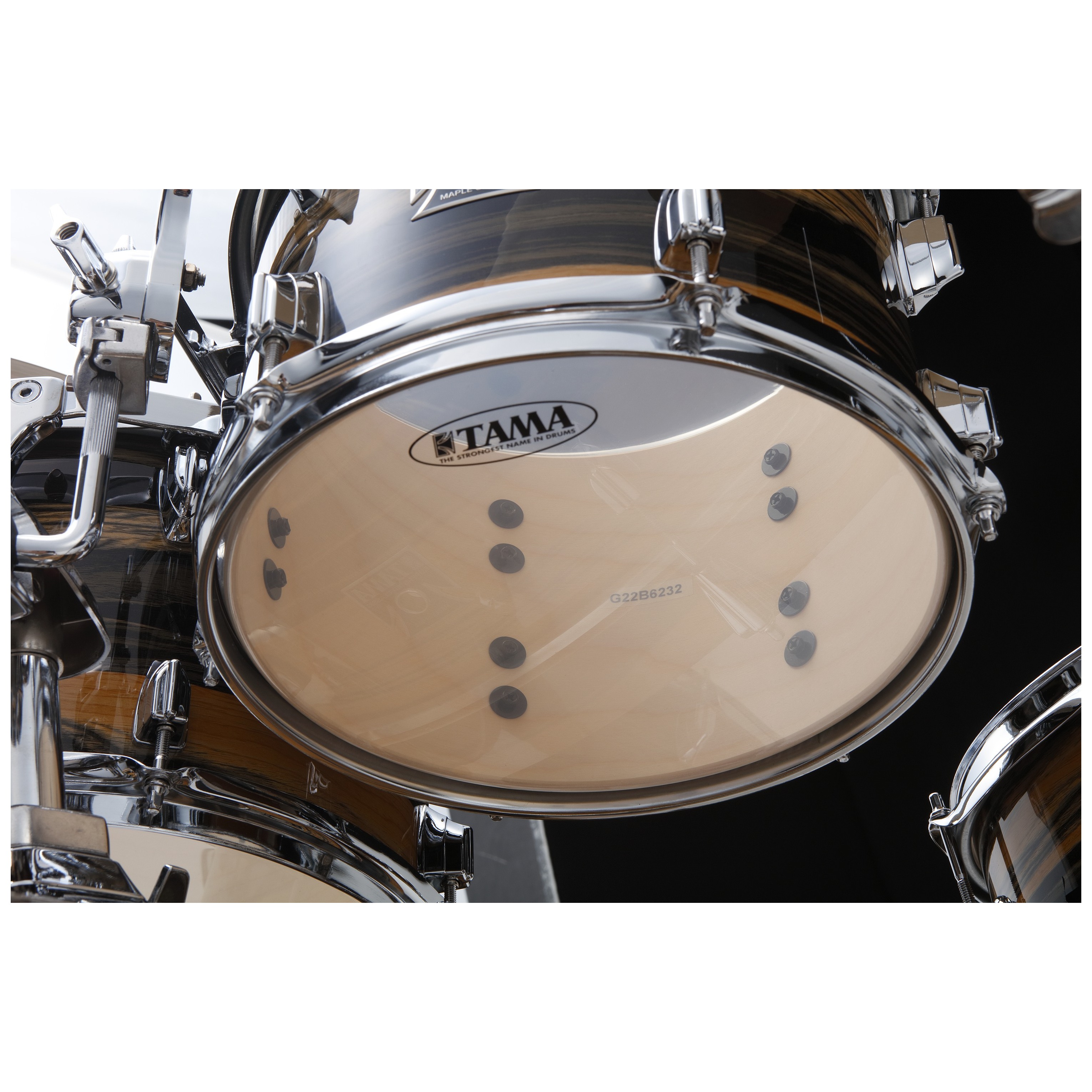 Tama CK52KR-NET Superstar Classic Maple 5 teilig - Natural Ebony Tiger Wrap/Chrom HW + SM5W HW Kit 5