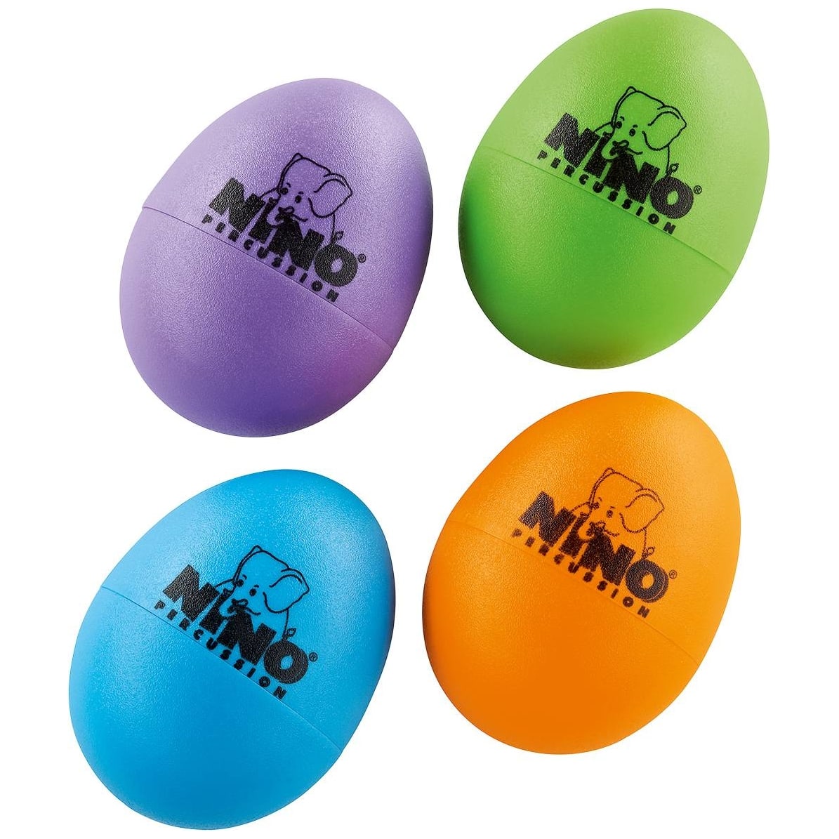 Nino Percussion Egg Shaker Assortment, 4 Pcs. 1 Aubergine, 1 Grass-Green
