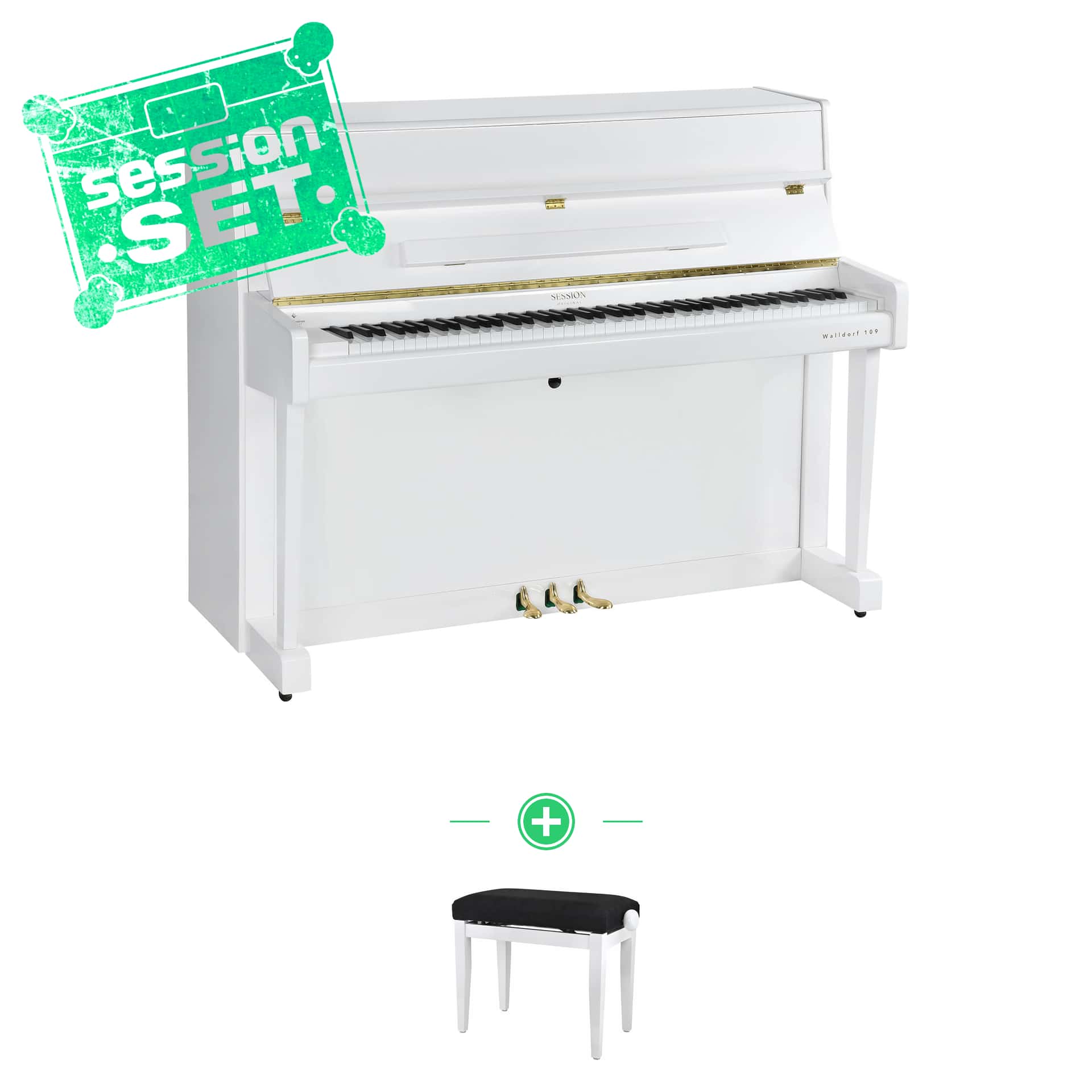 Session Original Walldorf 109 Piano White High Gloss with Silent system - SET -