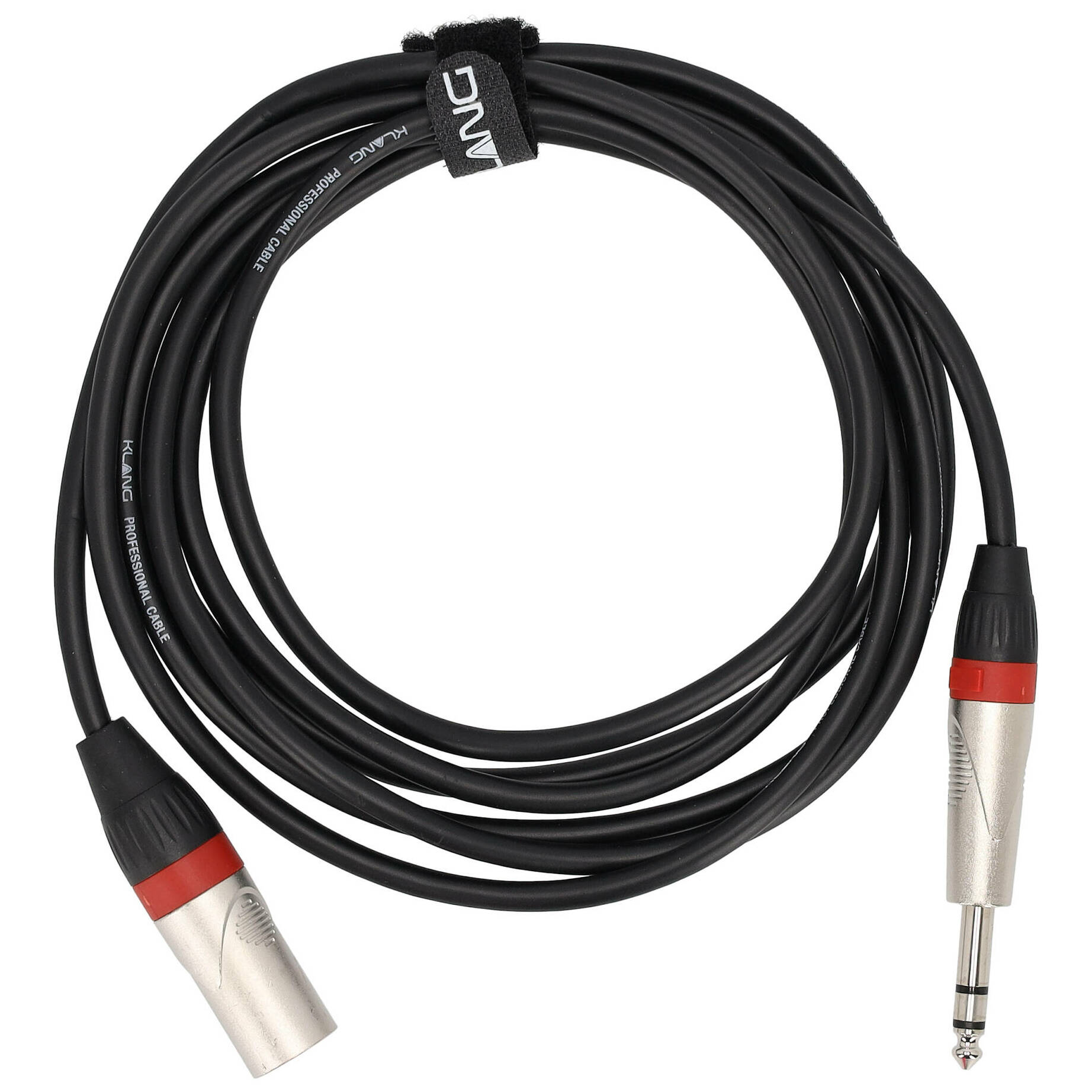 Klang Mikrofonkabel PRO, 3 Meter XLR male - 6,3 Klinke, male, stereo