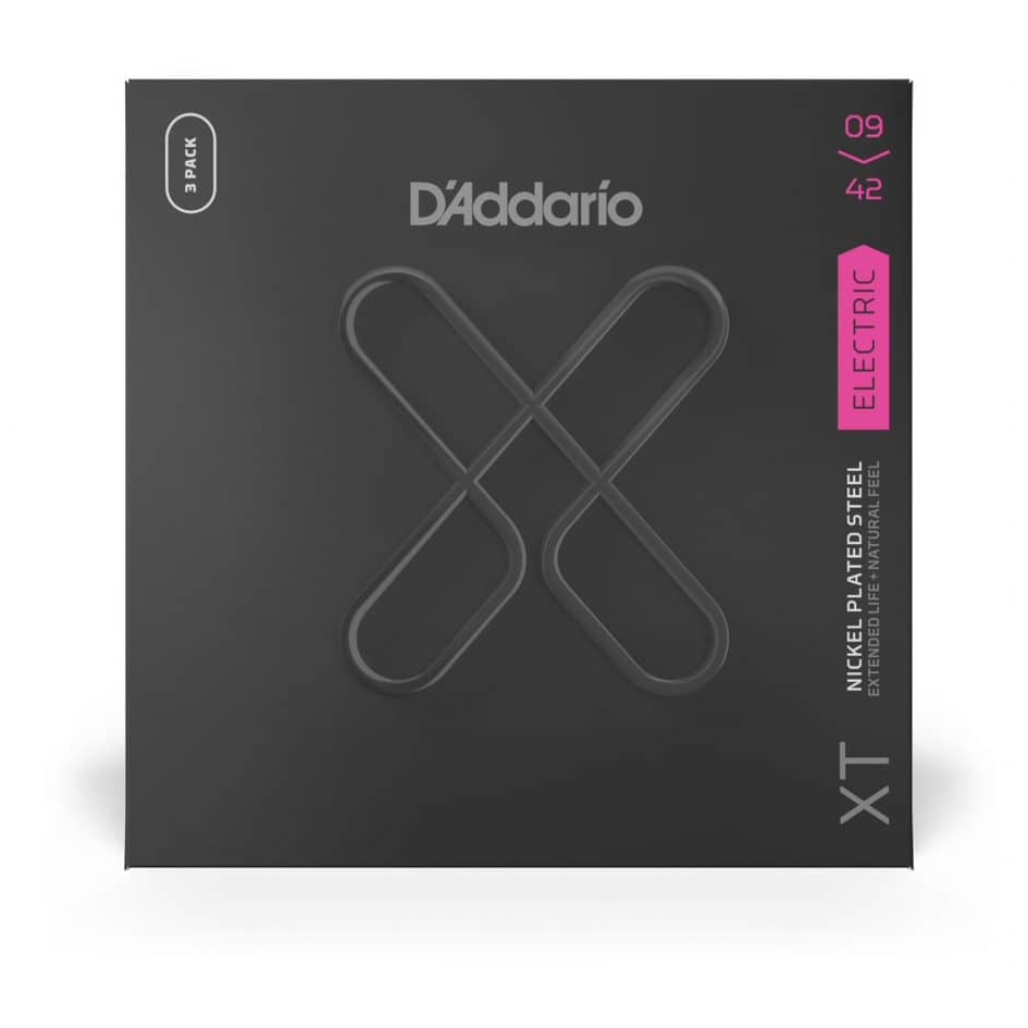 D’Addario XTE0942 - XT Electric Nickel Plated Steel 3er Pack | 009-042