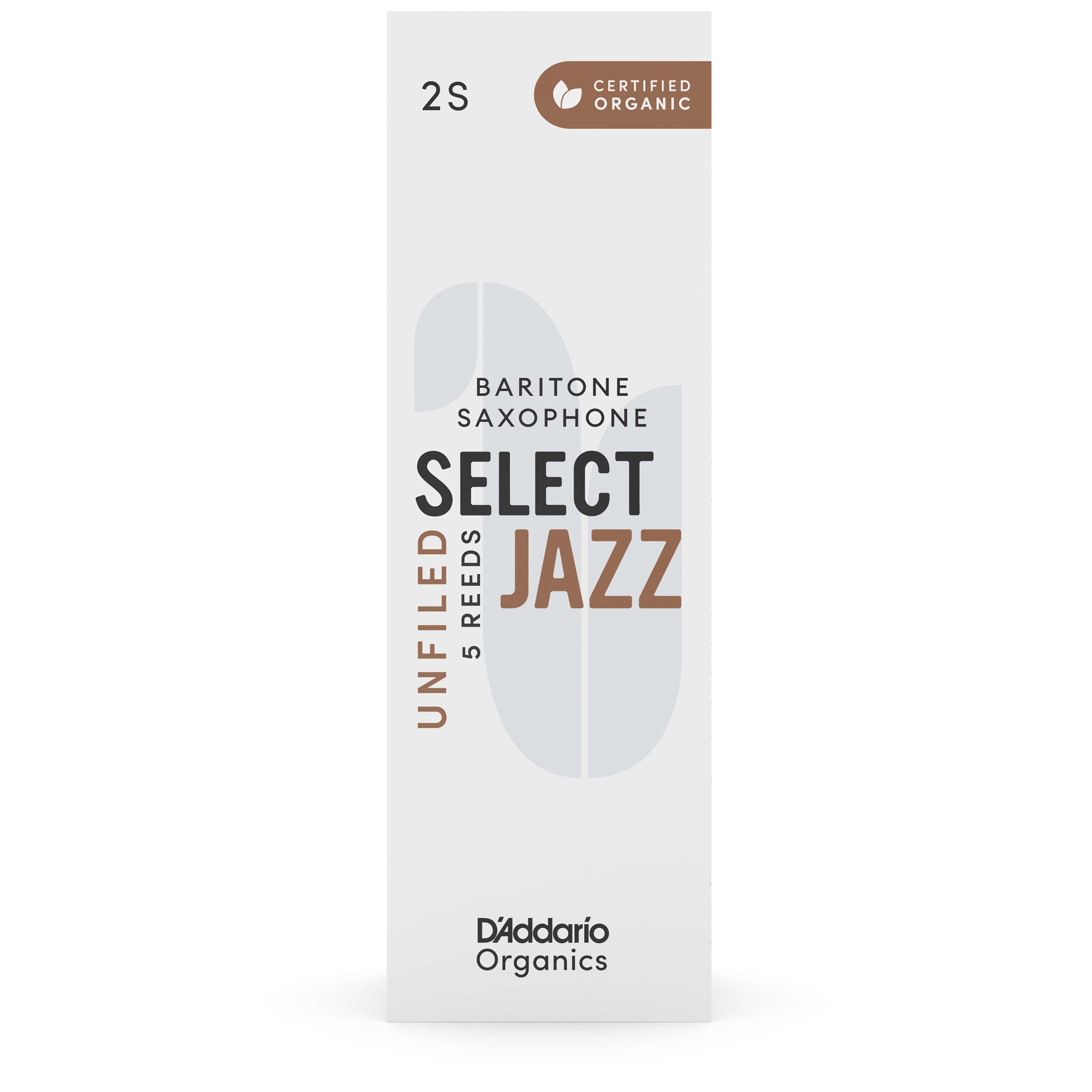 D’Addario Woodwinds Organic Select Jazz Unfiled - Bariton Saxophone 2S - 5er Pack 1