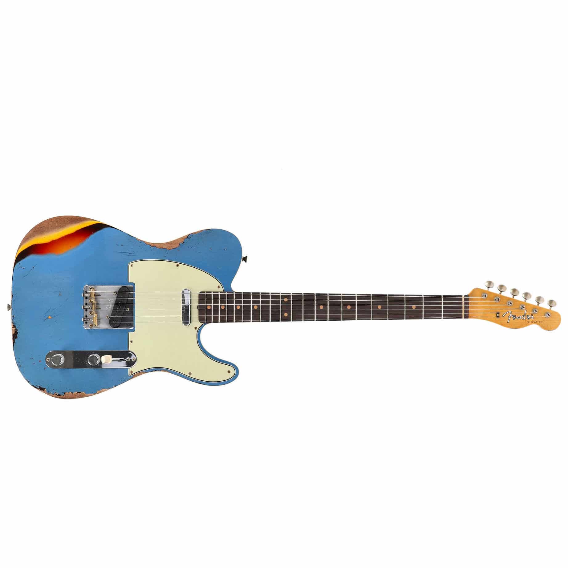 Fender LTD Custom Shop 60 Telecaster Heavy Relic Aged Lake Placid Blue over Chocolate 3-CS 1