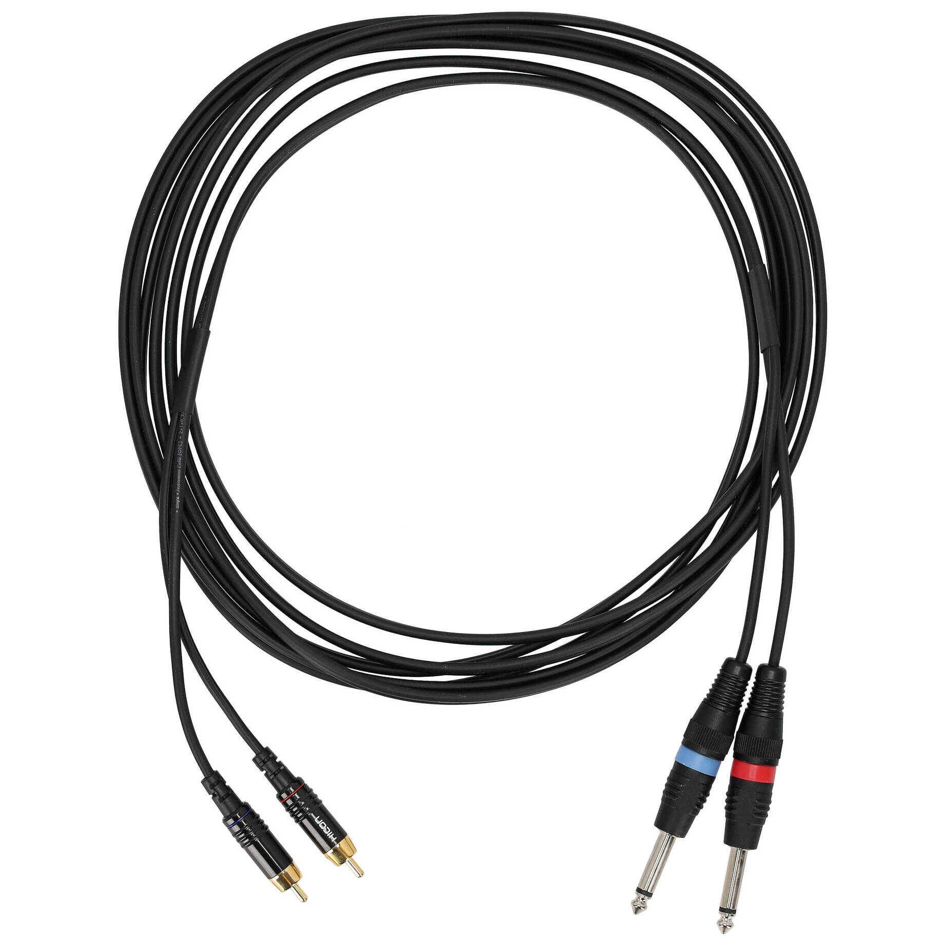 Sommer Cable ONH0-0500-SW SC-Onyx Basic 2 x Klinke Mono Male - 2 x Cinch Male 5 Meter