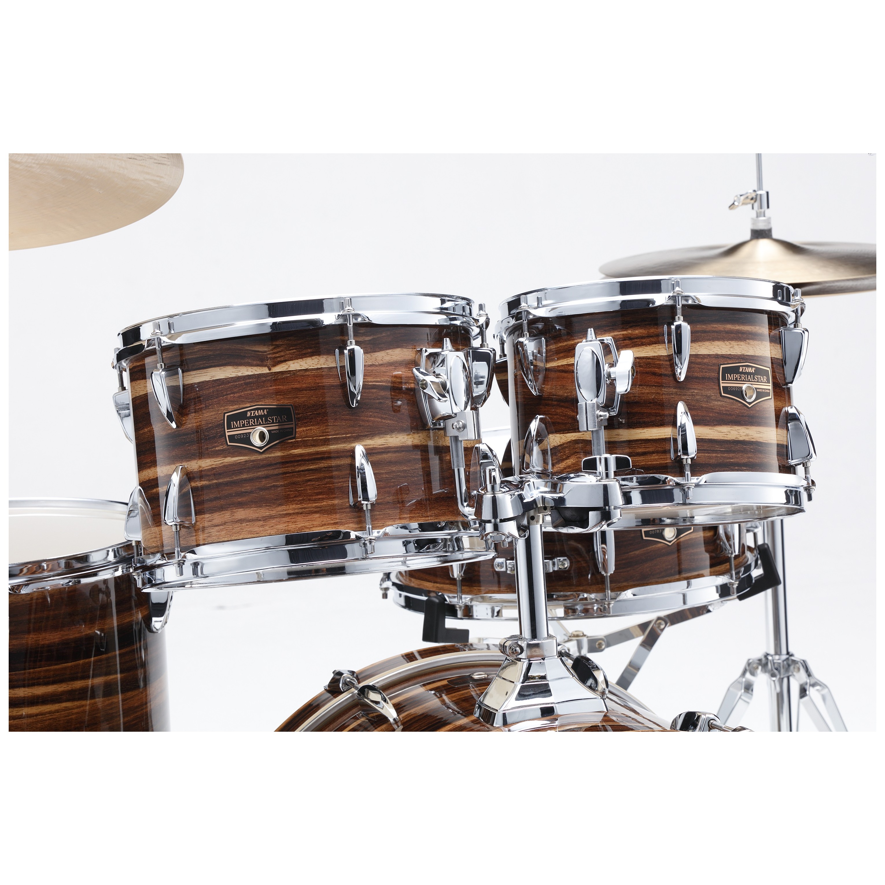 Tama IP50H6W-CTW Imperialstar Drumset 5 teilig - Coffee Teak Wrap/Chrom HW + MEINL Cymbals HCS Bronze 1