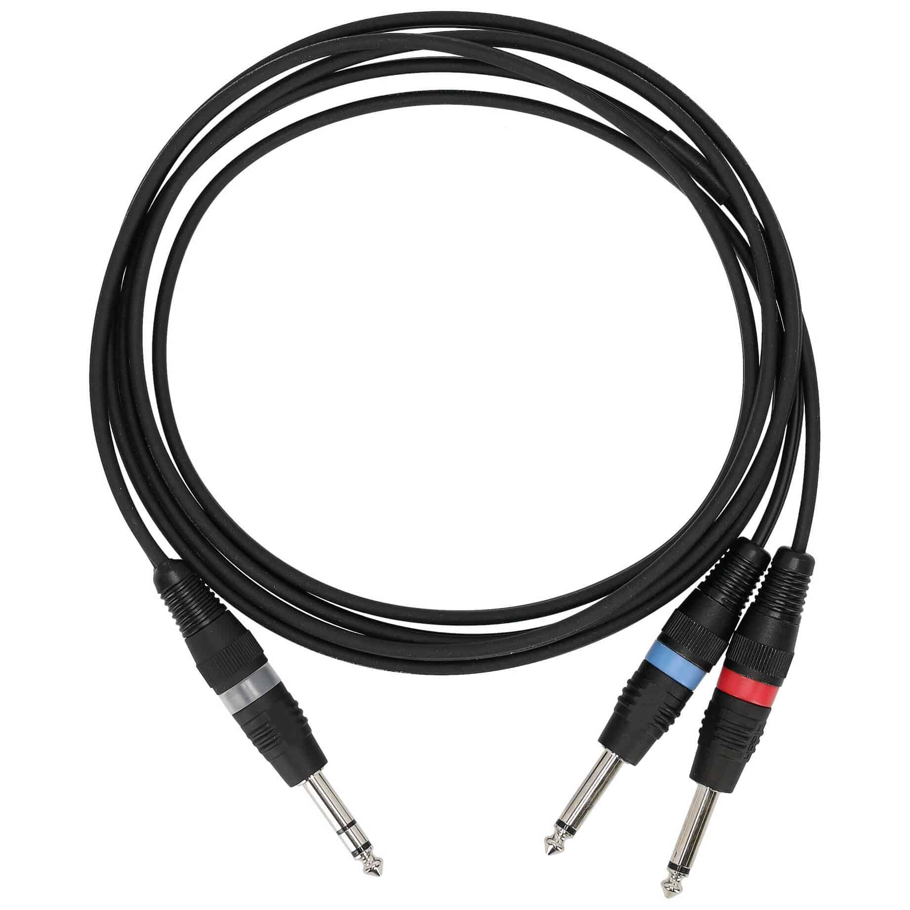 Sommer Cable ONHF-0250-SW SC-Onyx Klinke Stereo Male - 2 x Klinke Mono Male 2,5 Meter