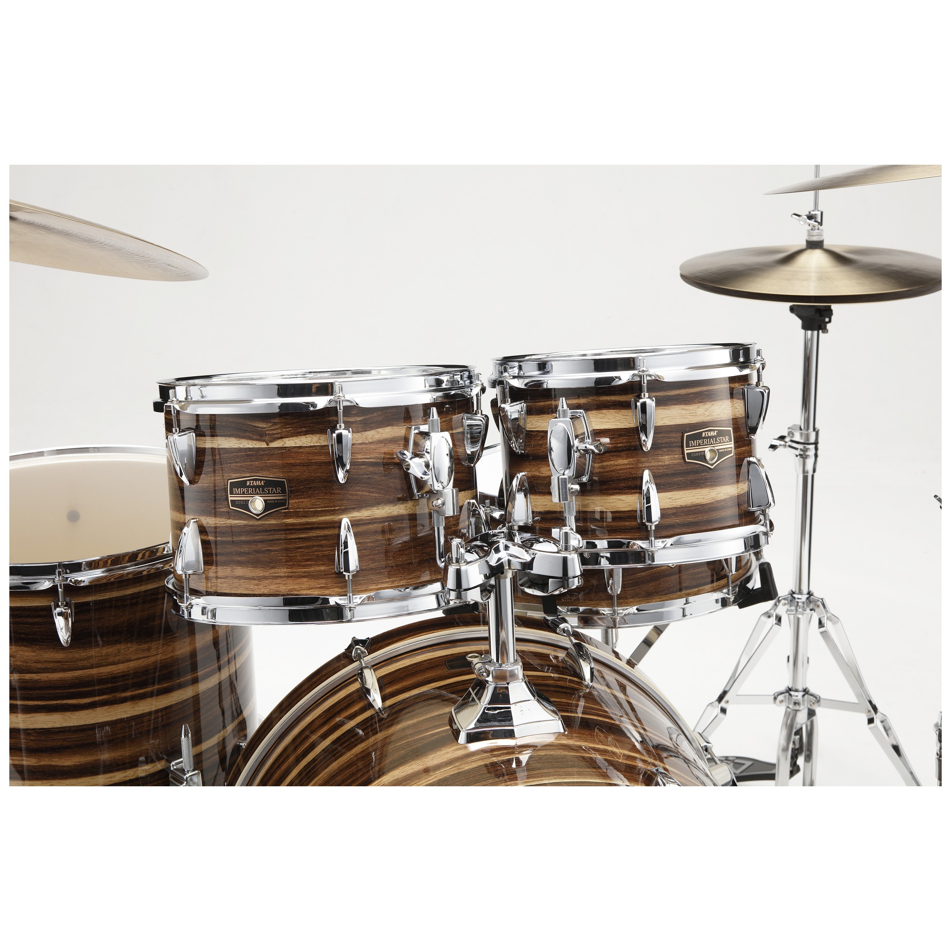Tama IP52H6W-CTW Imperialstar Drumset 5 teilig - Coffee Teak Wrap/Chrom HW + MEINL Cymbals HCS Bronze 1