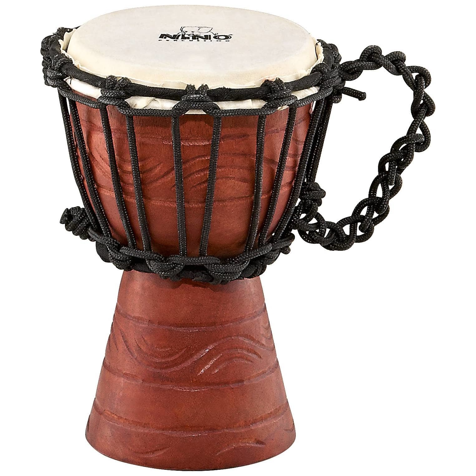 Nino Percussion - Nino Percussion 4 1 2 Original African Style Rope Tuned Wood Djembe, Water Rhythm Series, XX-Small