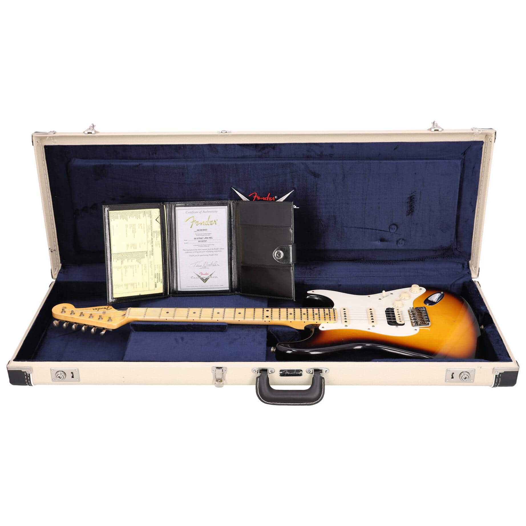 Fender Custom Shop 1959 Stratocaster Dealer Select JRN HSS MN 2TS #2 14