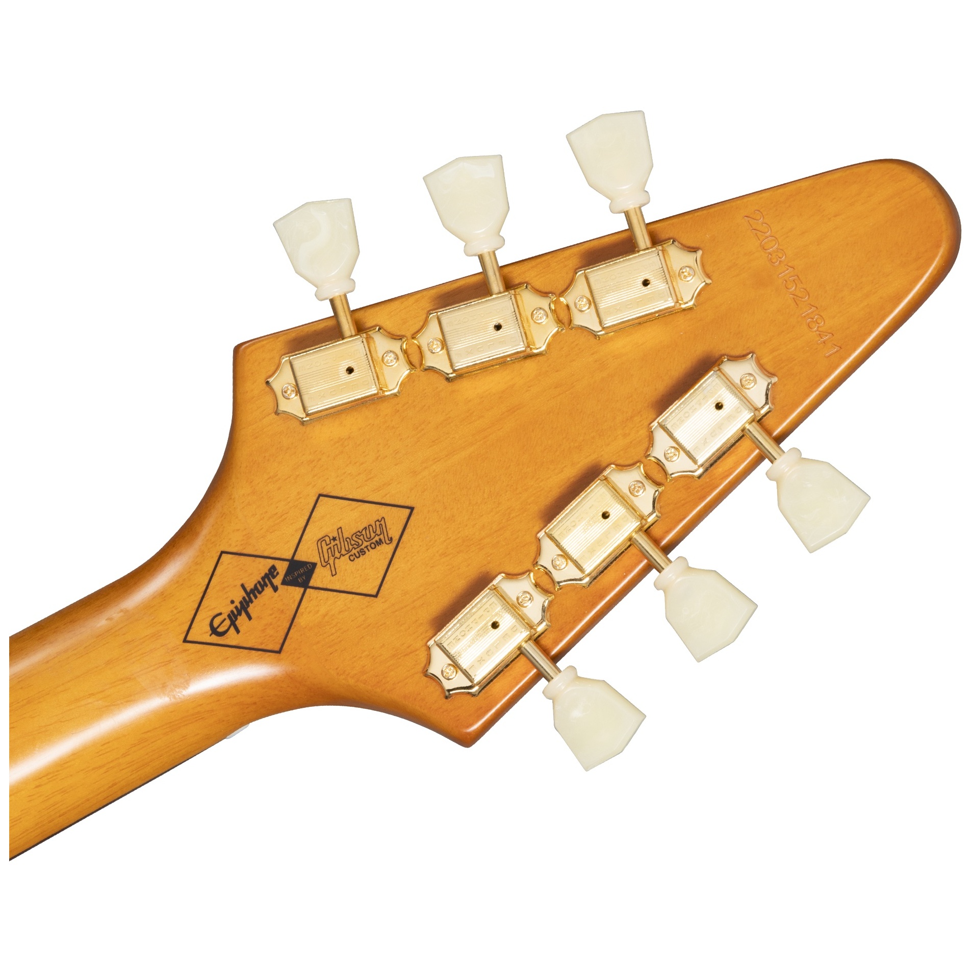 Epiphone 1958 Korina Flying V White Pickguard LH ANA 6