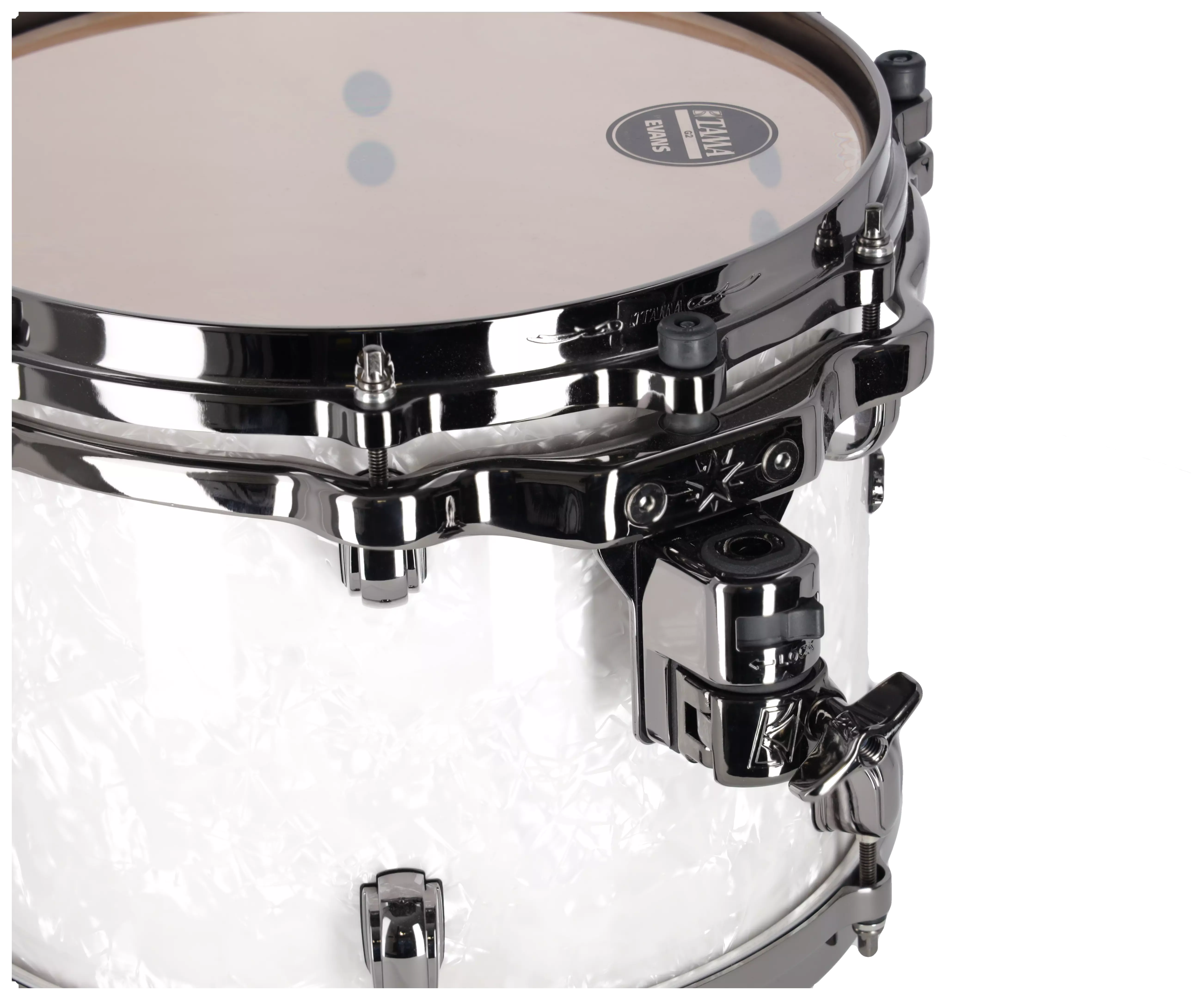 Tama MRT1209BN-SWP - Starclassic maple Tom Black Nickel 12 x 9 Zoll - Snow White Pearl 5