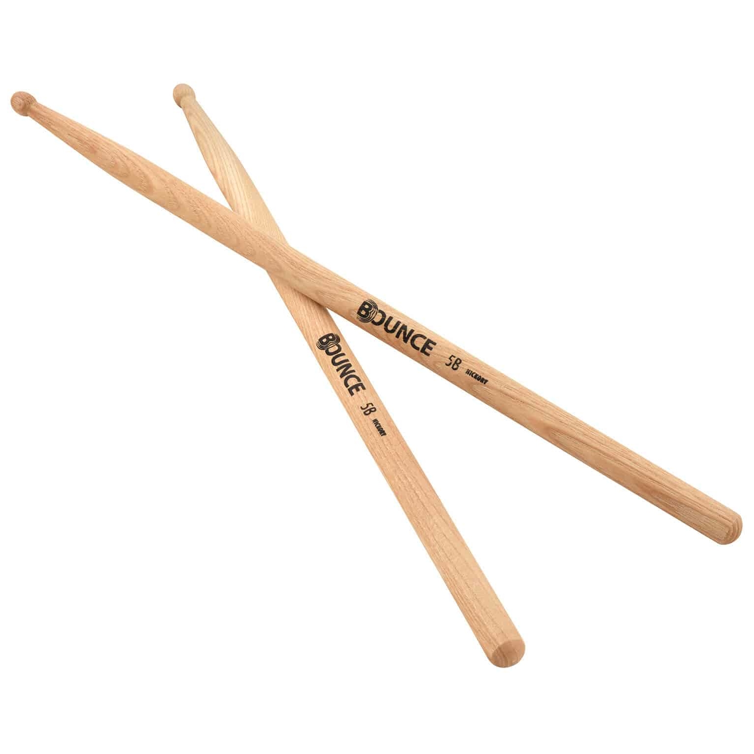 Bounce 5B Drumsticks - Hickory - Wood Tip