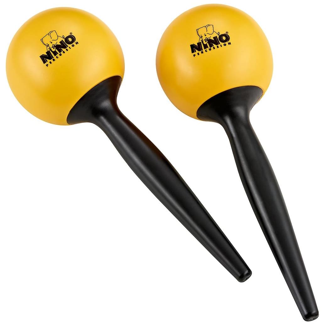 Nino Percussion - Nino Percussion Plastic Maracas Plastic, Yelllow