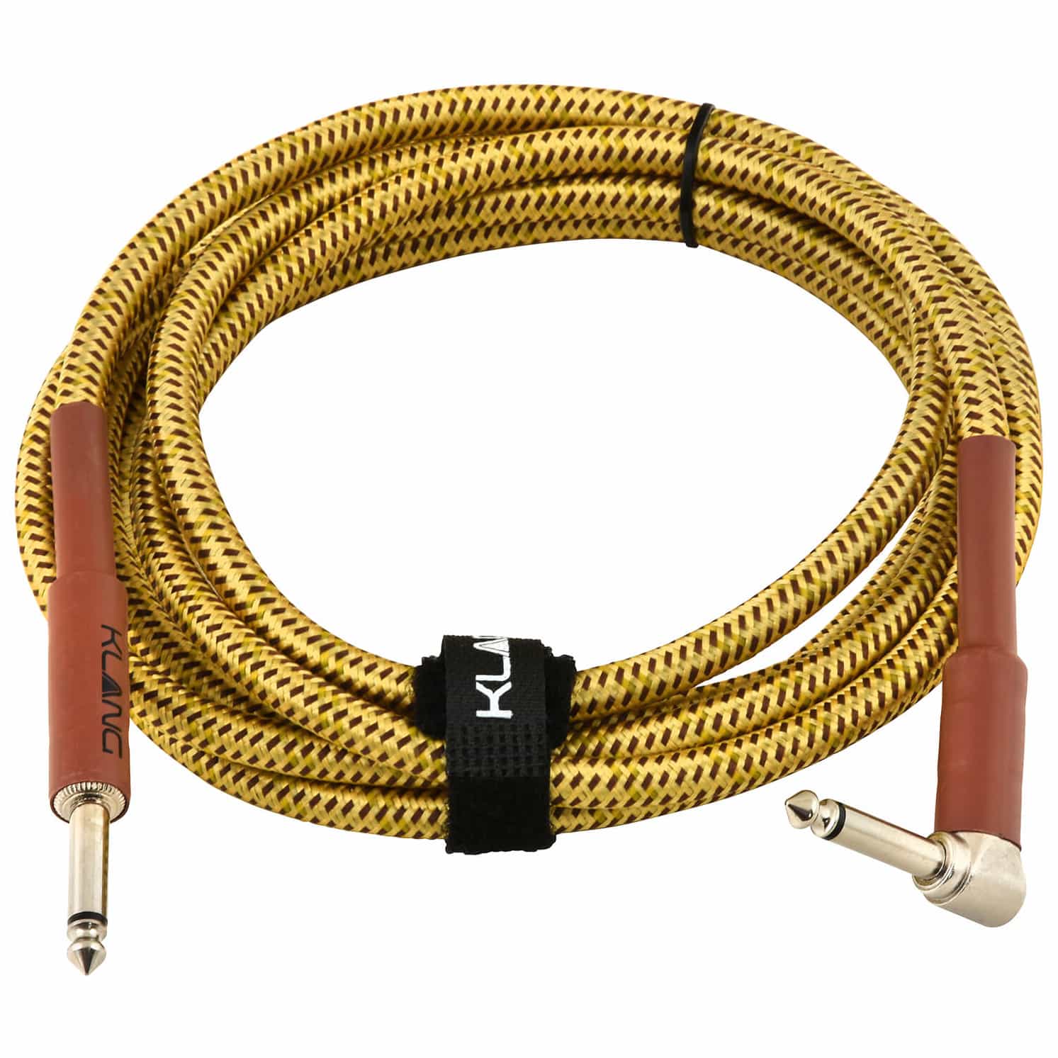 Sound instrument cable TWEED 6.3mm jack, angled mono - 6.3mm jack, mono, 3.0 meters