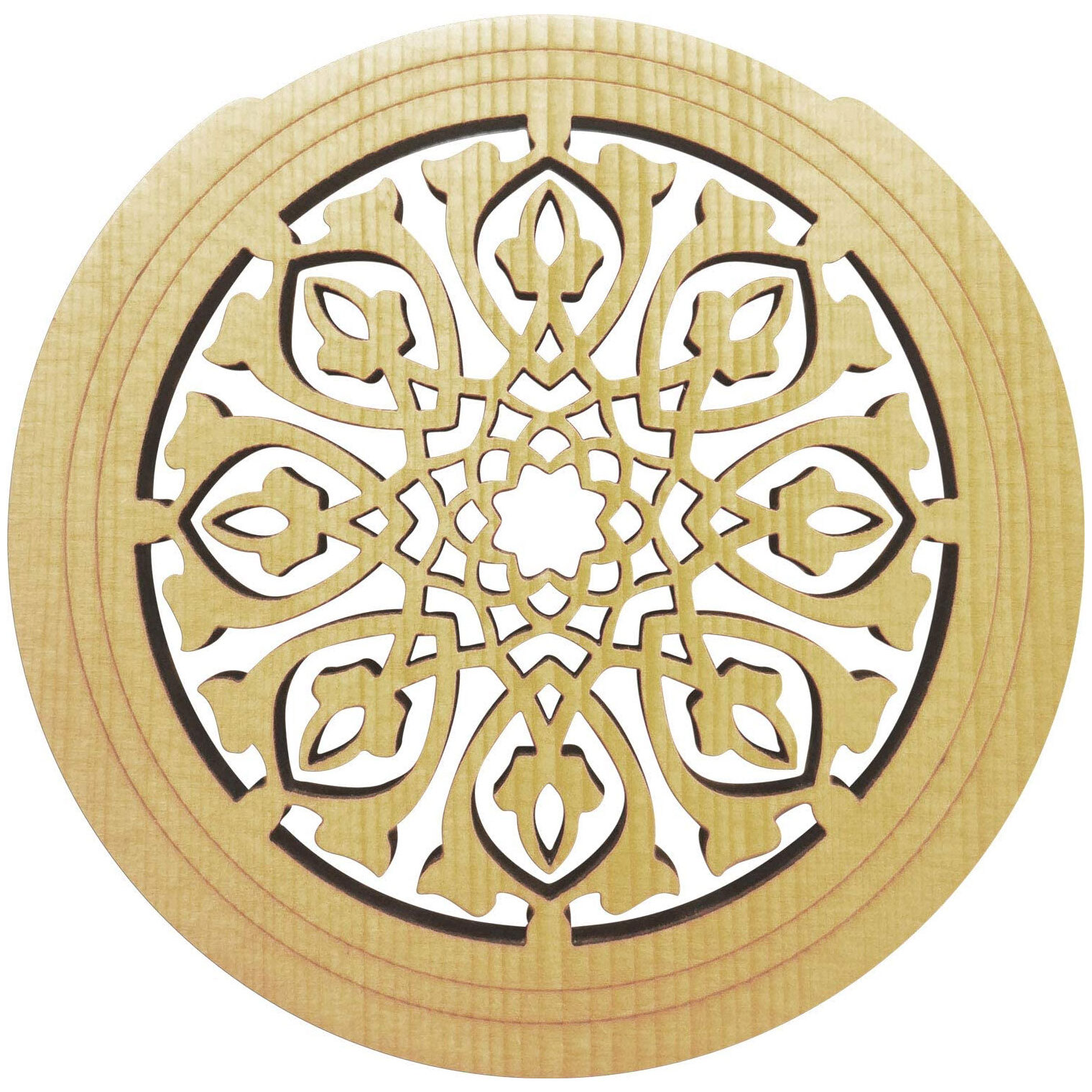  Soundhole Cover Tribal Leaves