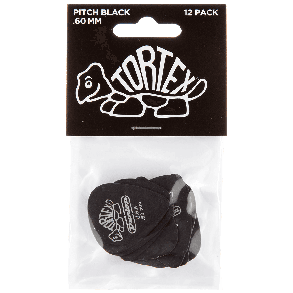 Dunlop Tortex Pitch Black 0.60 Player's Pack 12 Stück