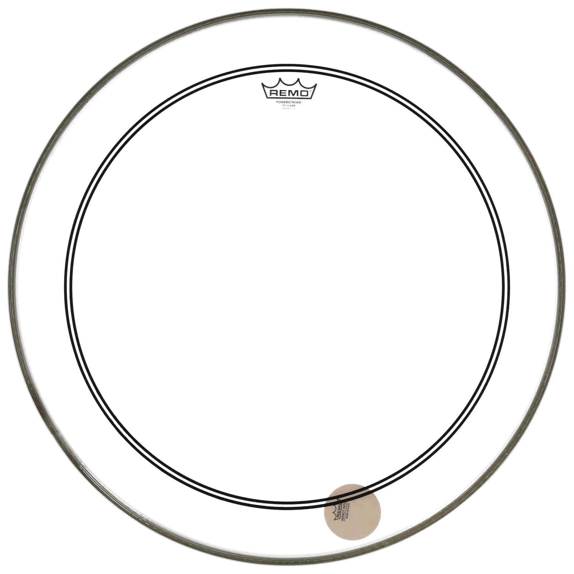 Remo - Remo Powerstroke 3 Bassdrumfell - 24 Zoll - Clear