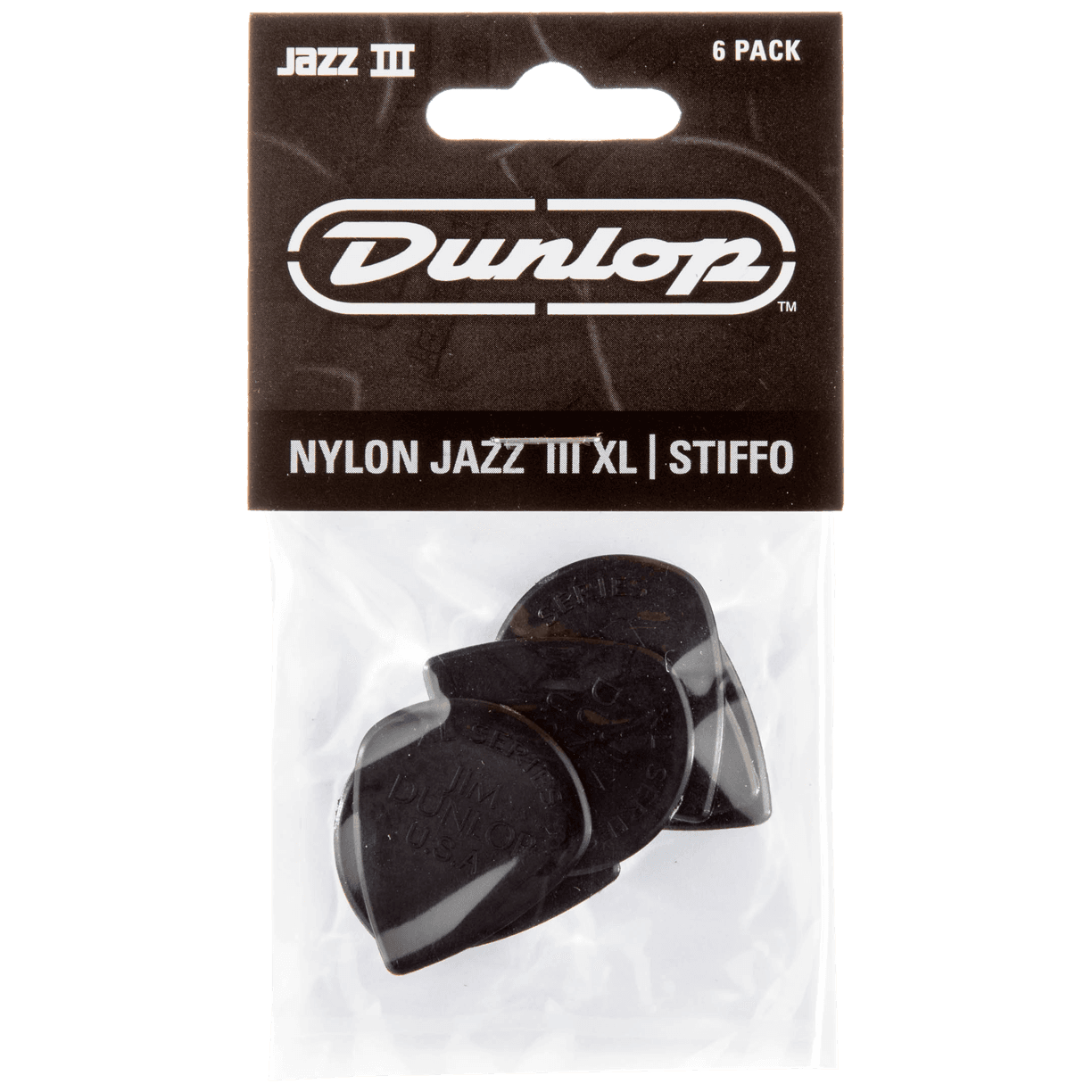 Dunlop Jazz III XL Stiffo 1.38 Player's Pack 6 Stück