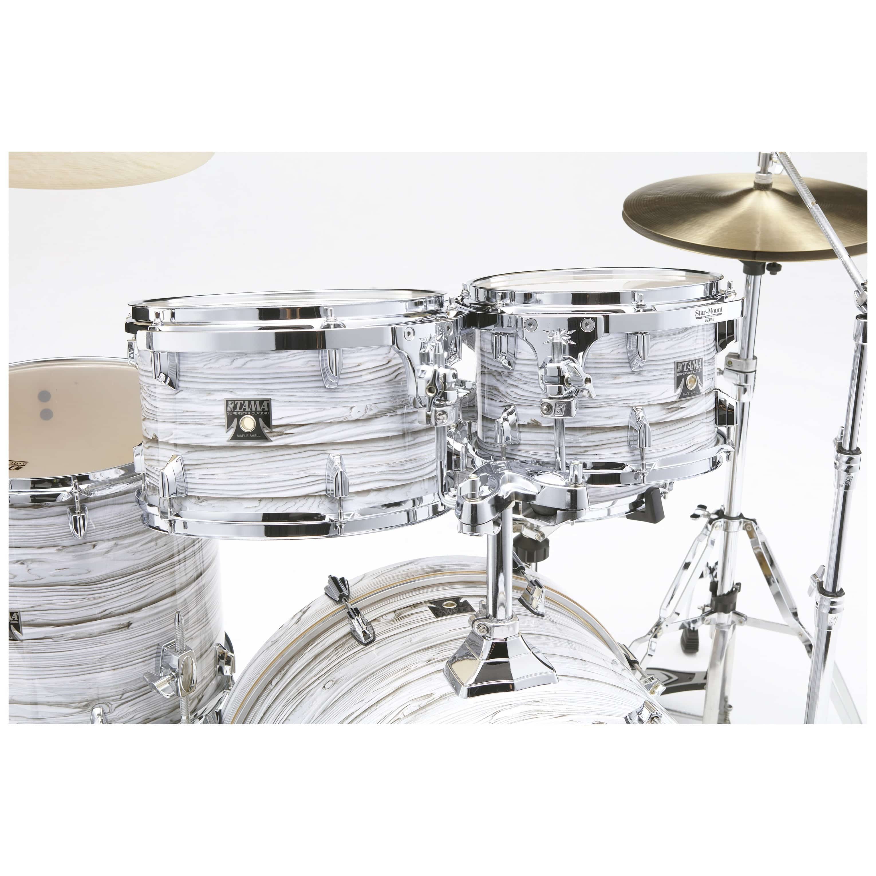 Tama CK50R-ICA Superstar Classic Maple 5 teilig - Ice Ash Wrap/Chrom HW + SM5W HW Kit 6